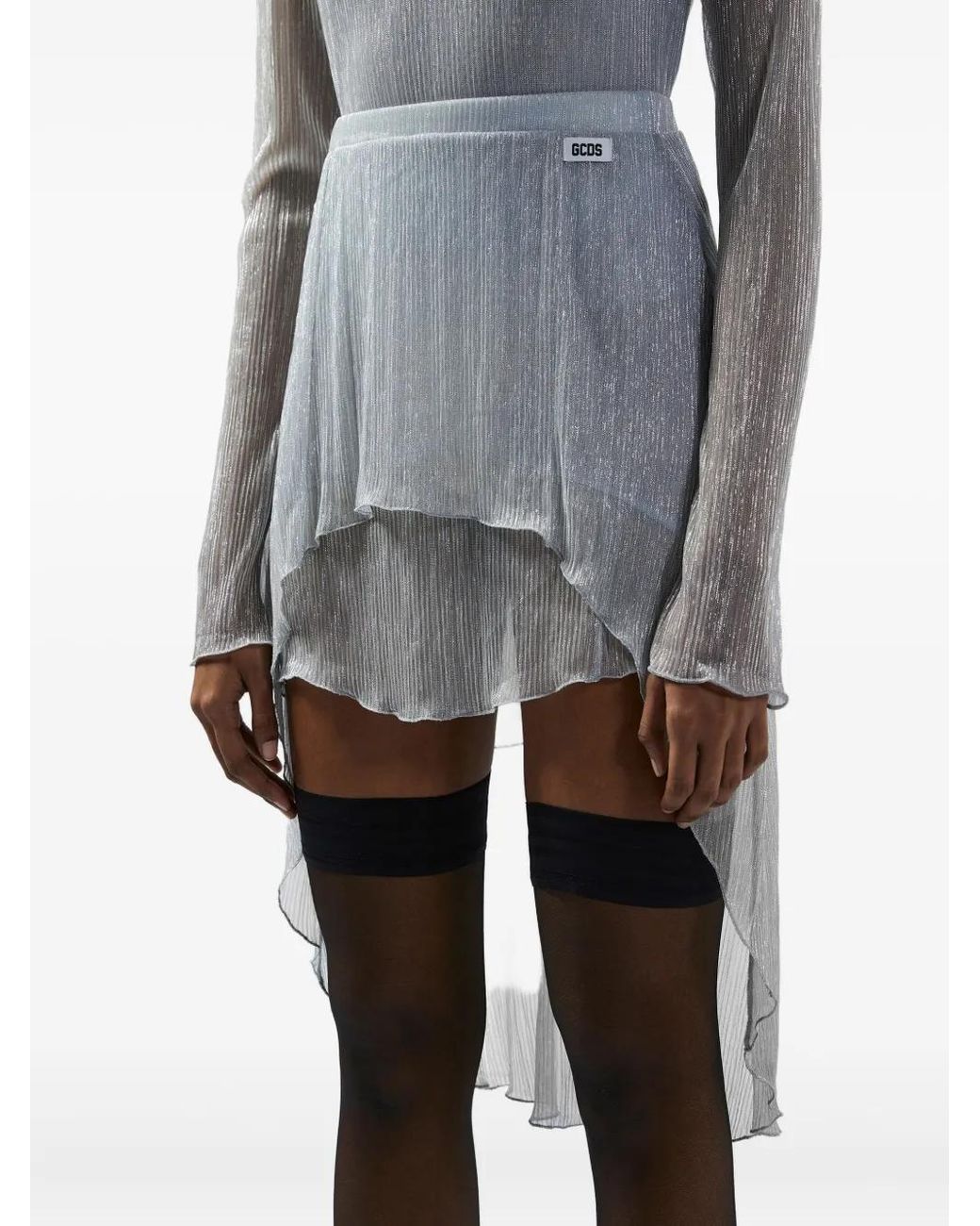 Gcds White Rouches Skirt