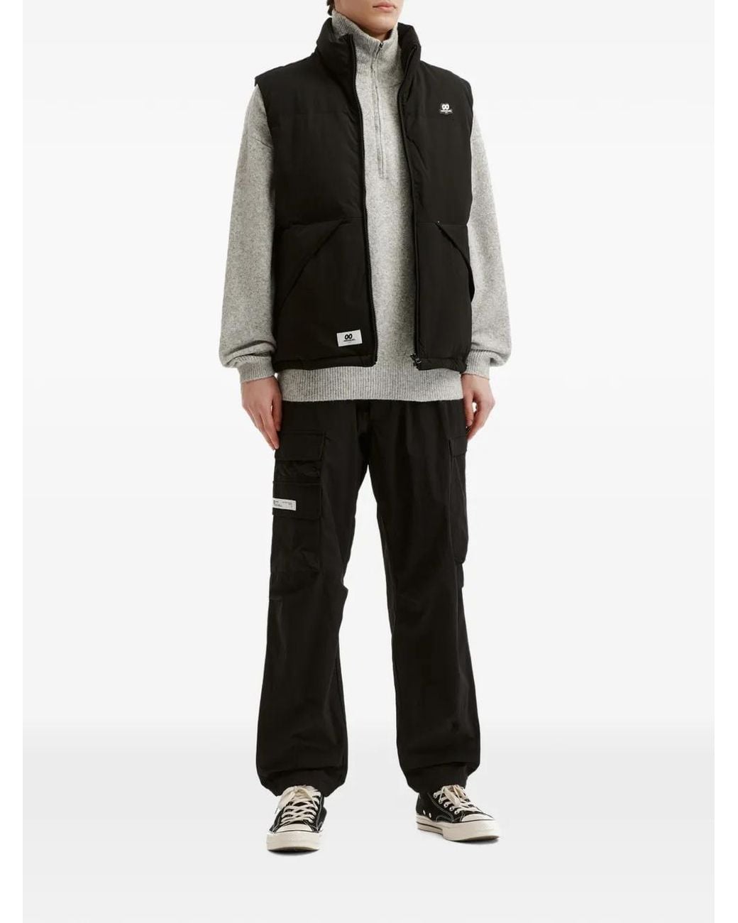 Chocoolate Black Logo-Patch Cargo Pants for men