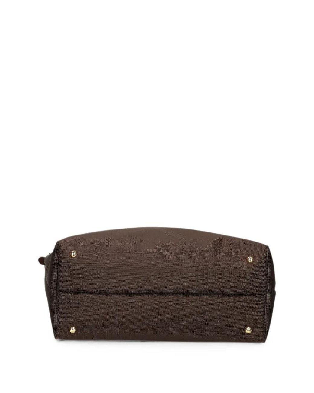 Ralph Lauren Brown Medium Keaton Logo-Plaque Tote Bag
