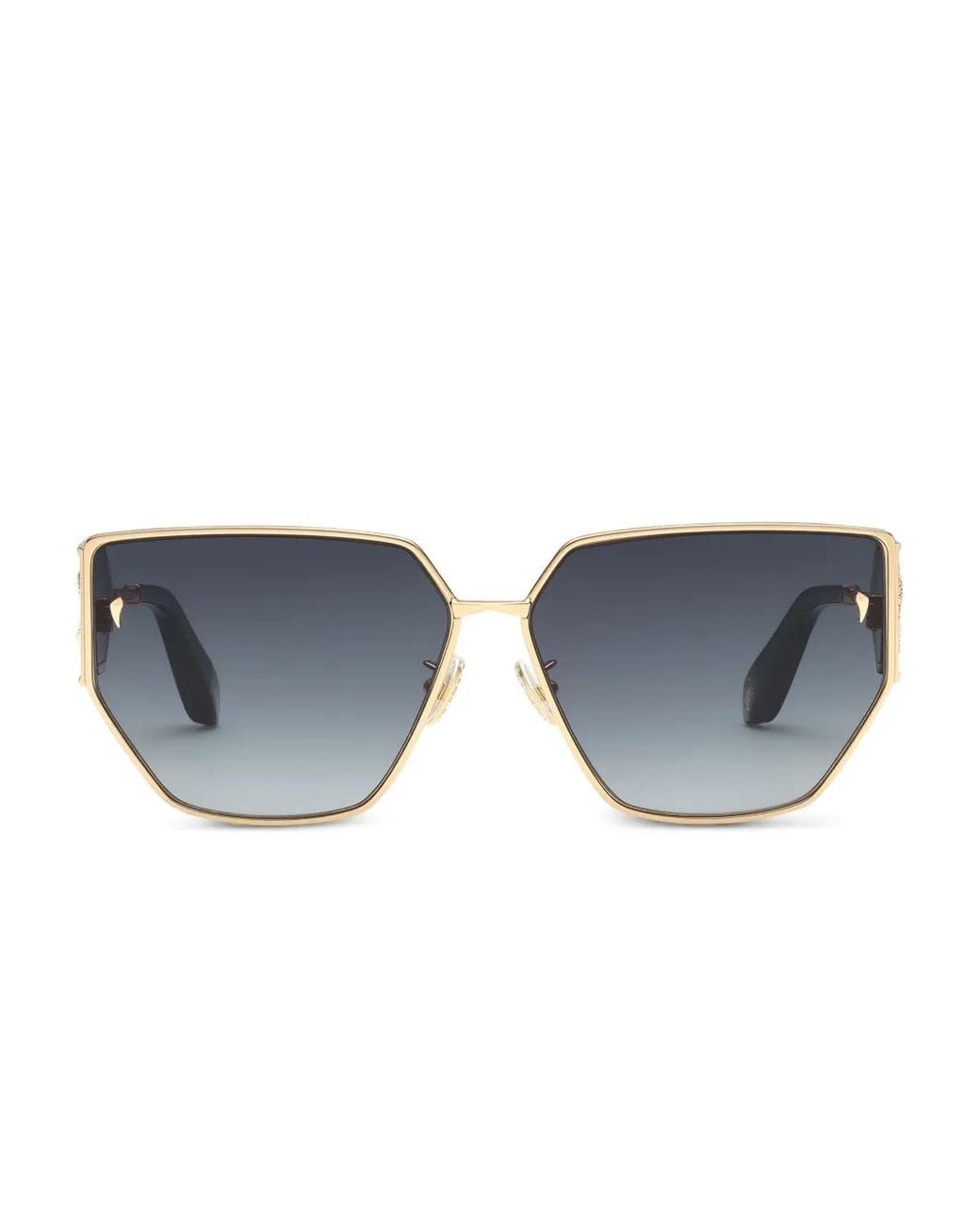 Roberto Cavalli Blue Logo-Plaque Sunglasses