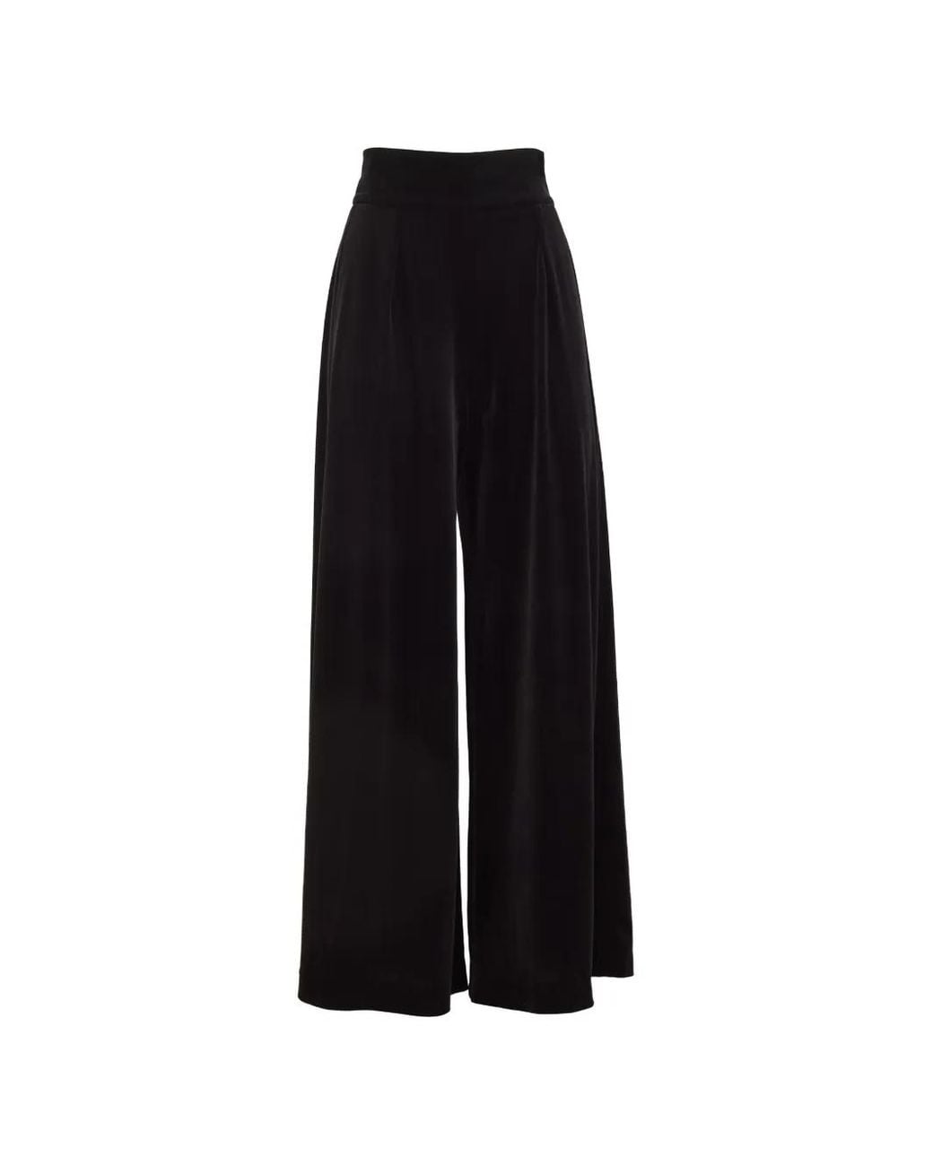Loretta Caponi Black Egnazia Palazzo Pants