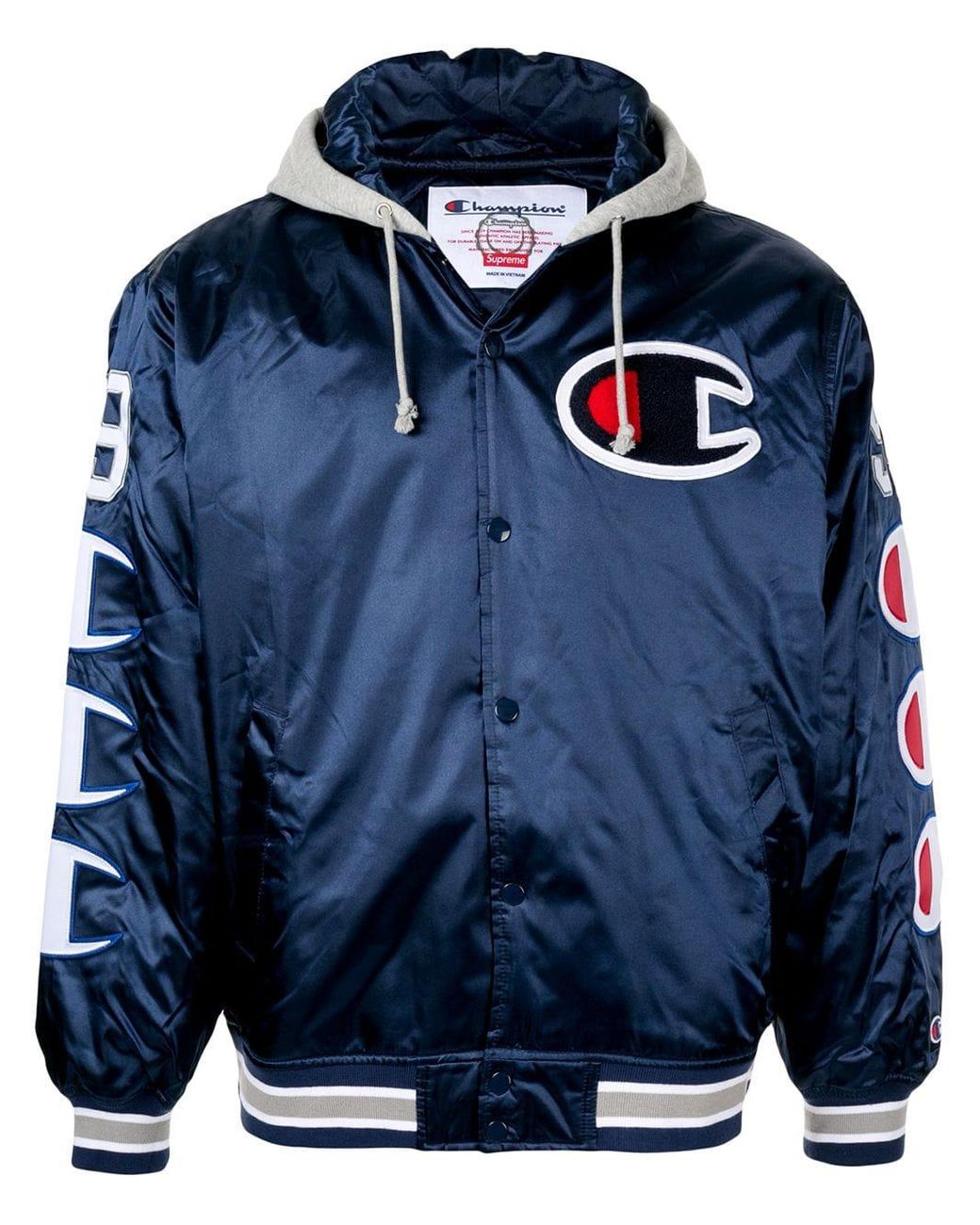 Supreme X Champion Varsity Jacket in Blue for Men | Lyst