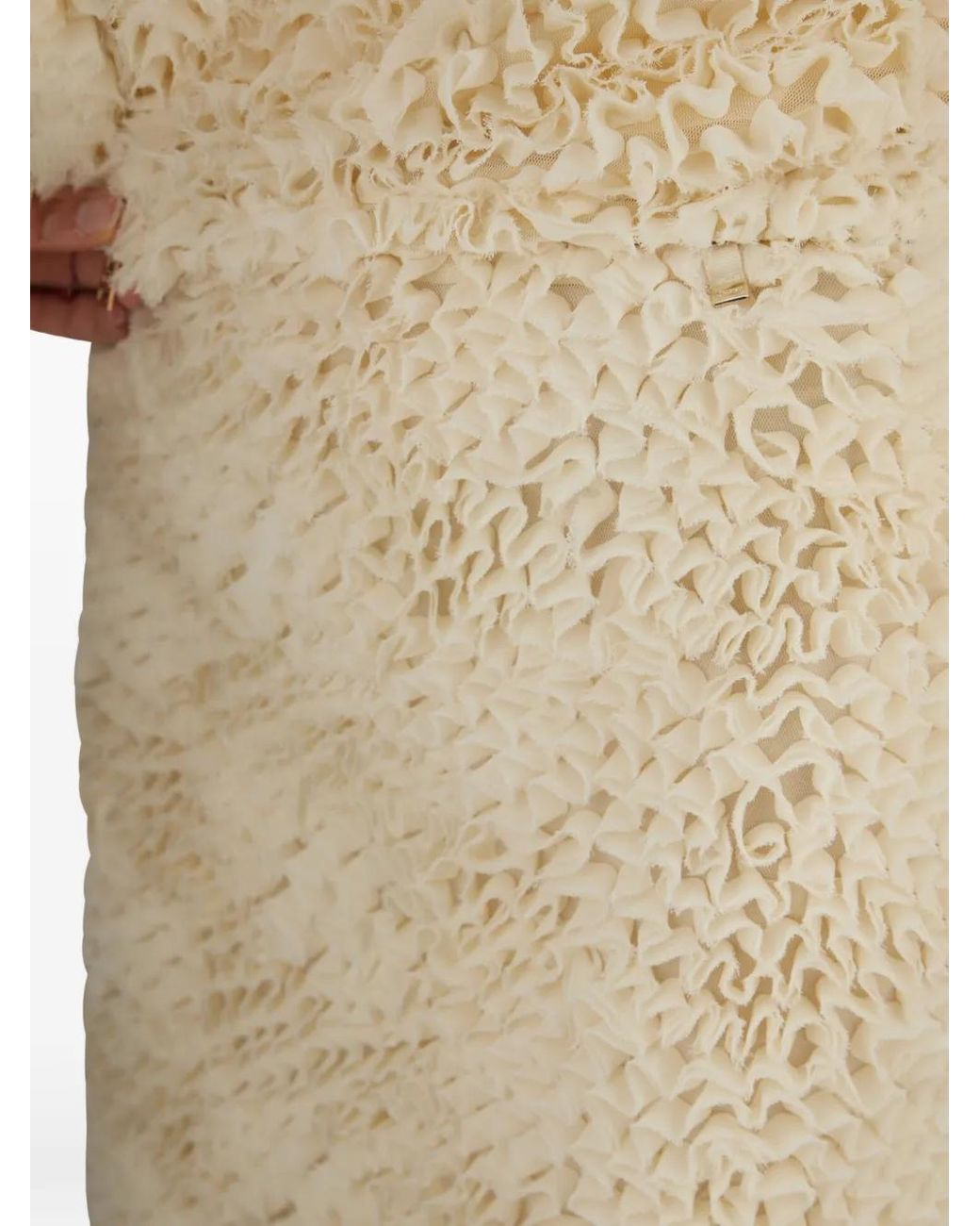 Herno Natural Georgette Straight Skirt