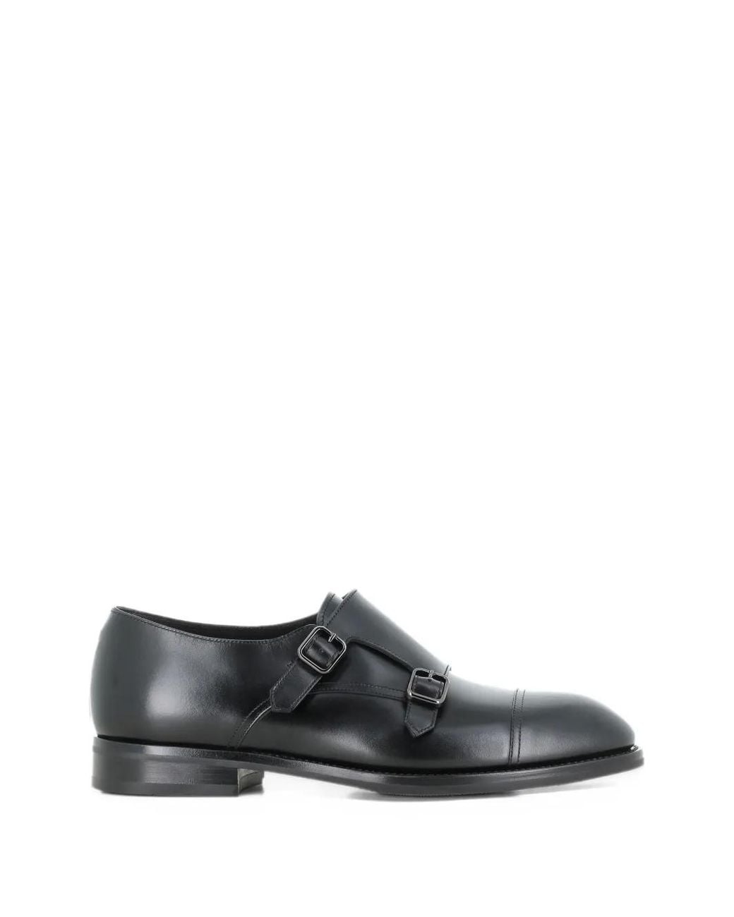 Santoni Gray Double-Strap Monk Shoes for men