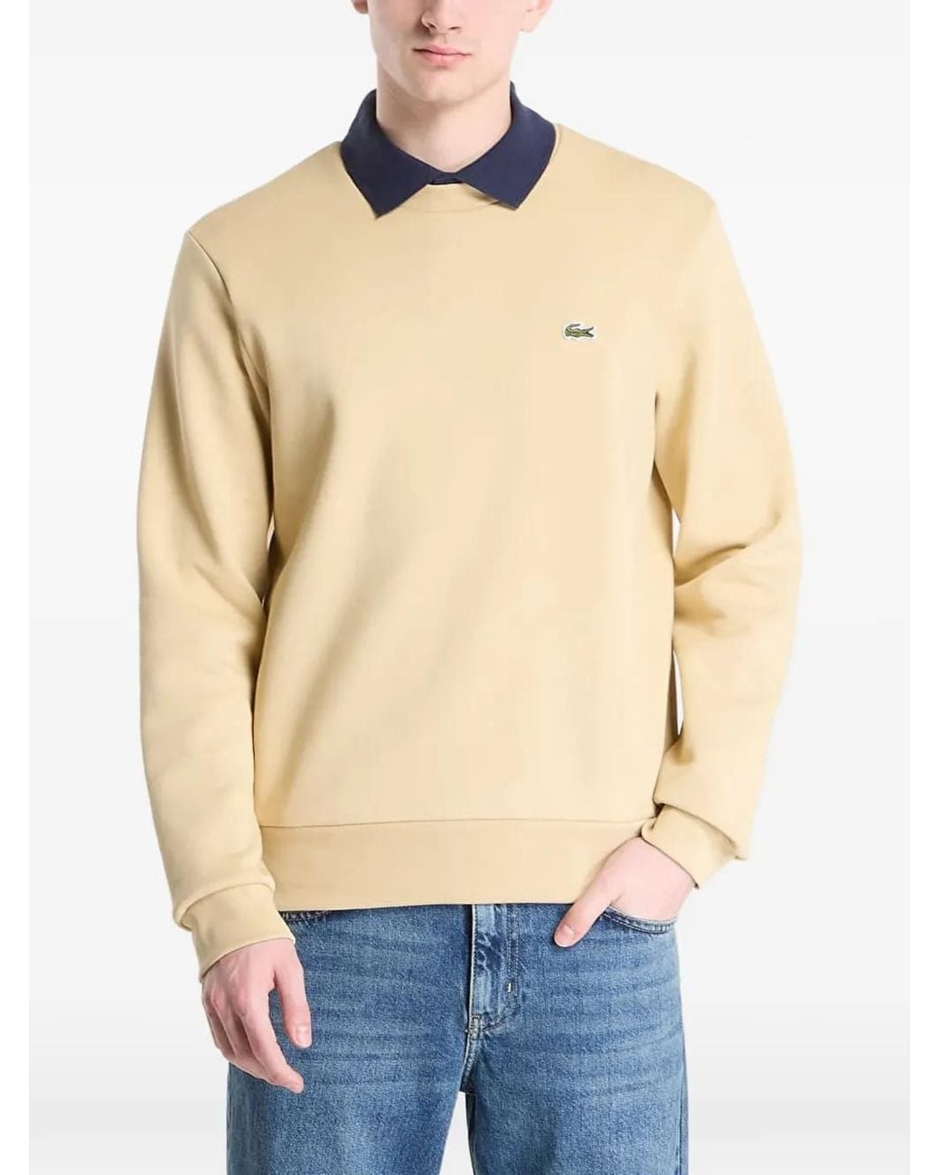 Lacoste Blue Logo-Patch Sweater for men