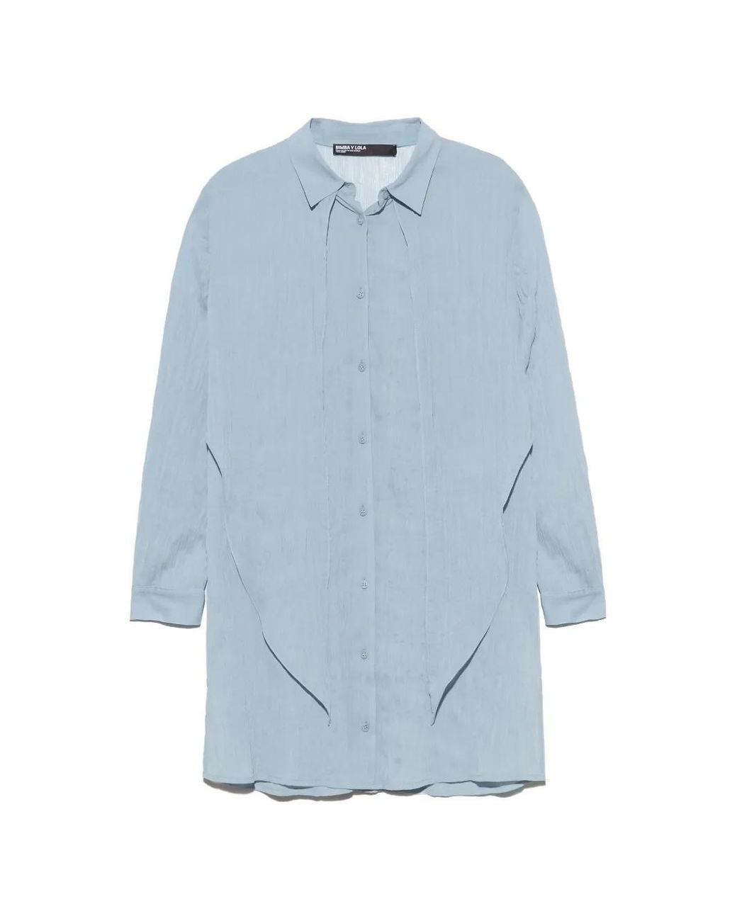 Bimba Y Lola Blue Light Pleated Shirt