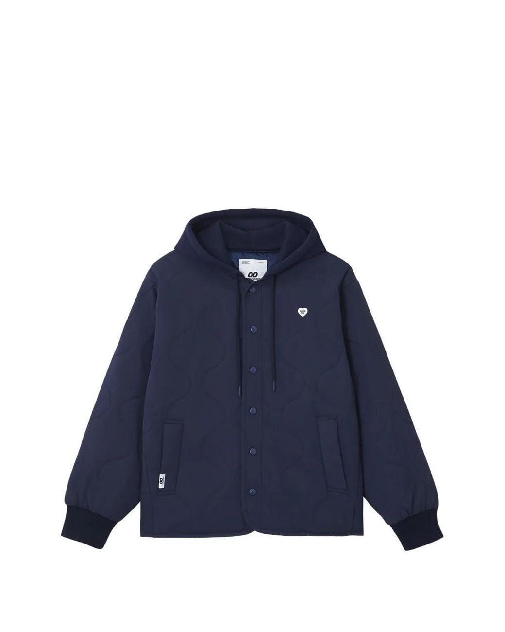 Chocoolate Blue Quilted Hooded Jacket