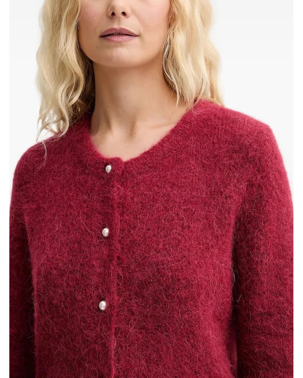 Munthe Red Povilla Button-Down Cardigan