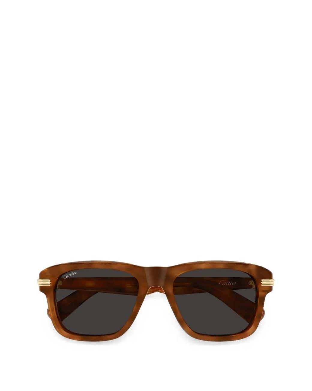 Cartier Multicolor Lunettes De Soleil À Effet Écaille De Tortue for men