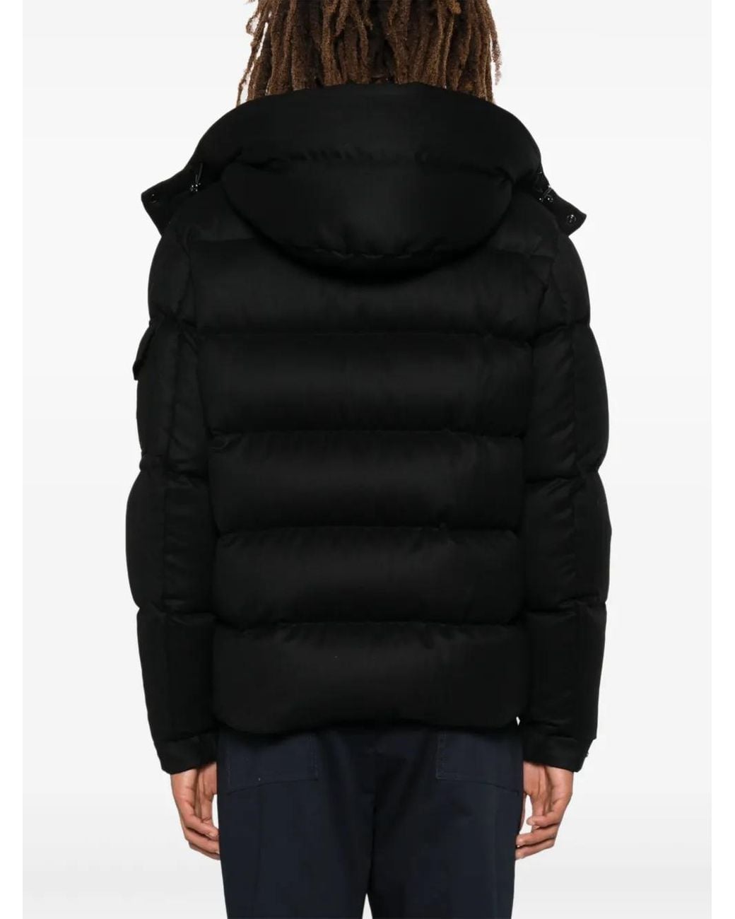 Moncler Black Maya 70 Wool Padded Jacket for men