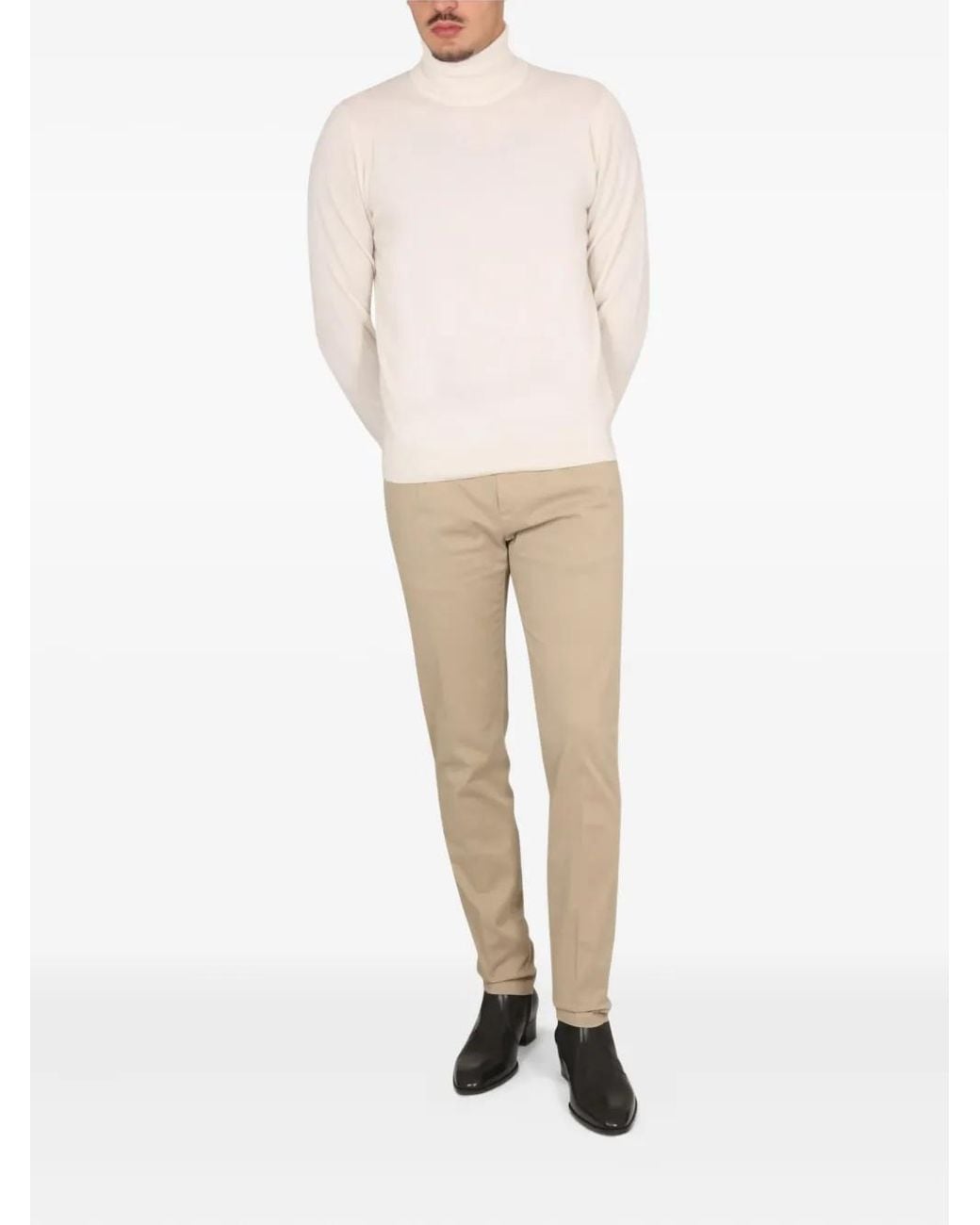 Aspesi White Turtleneck Sweater for men