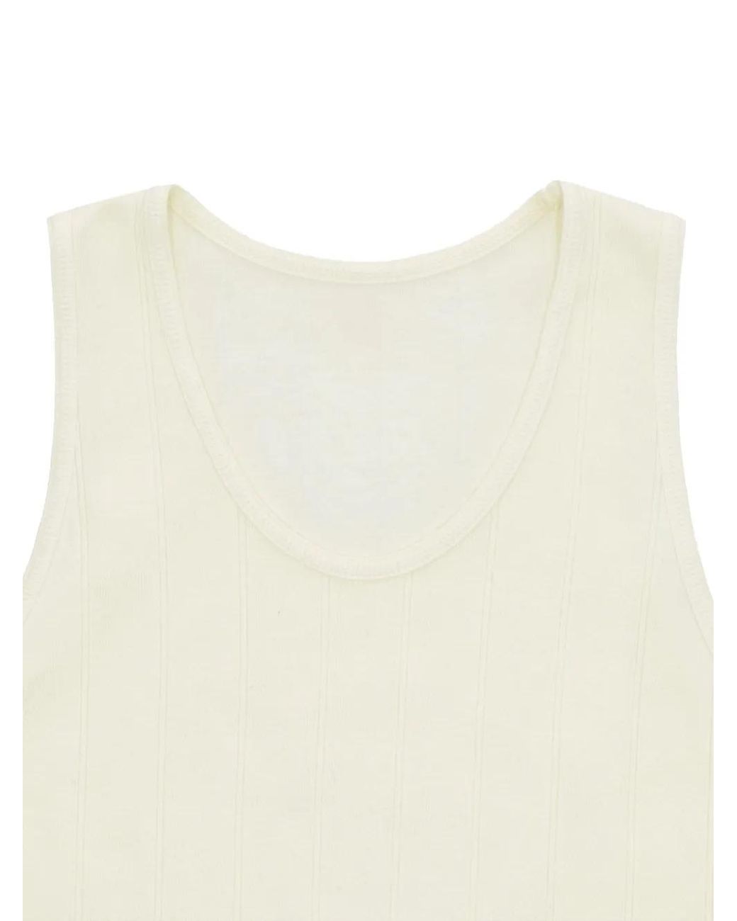 Fortela White Dylan Canottiera Ribbed Tank Top for men