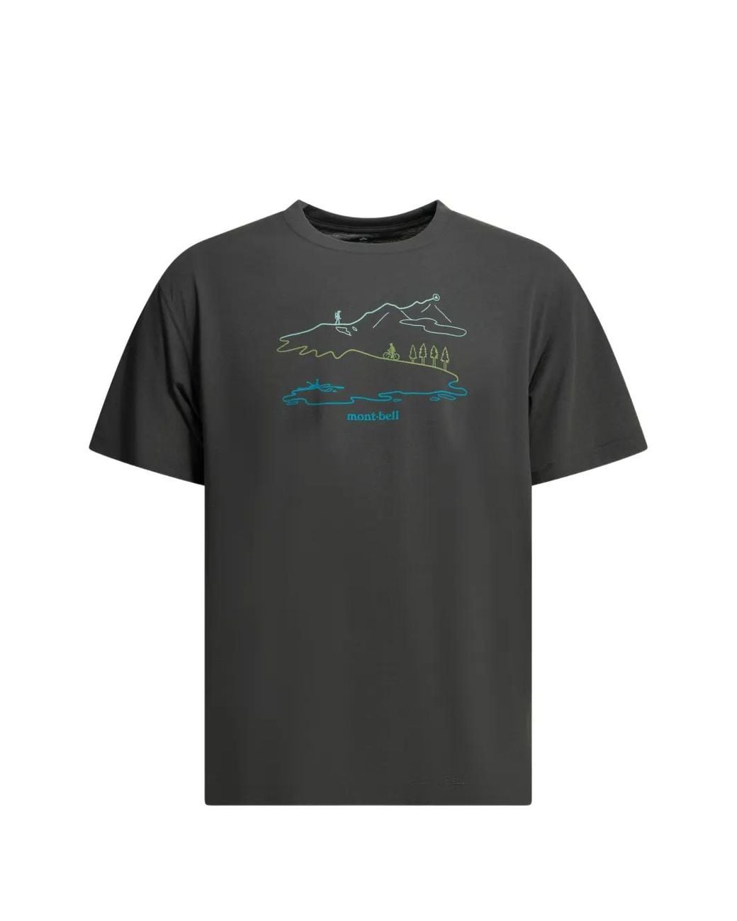 Montbell Black Wickron Long Track T-Shirt for men