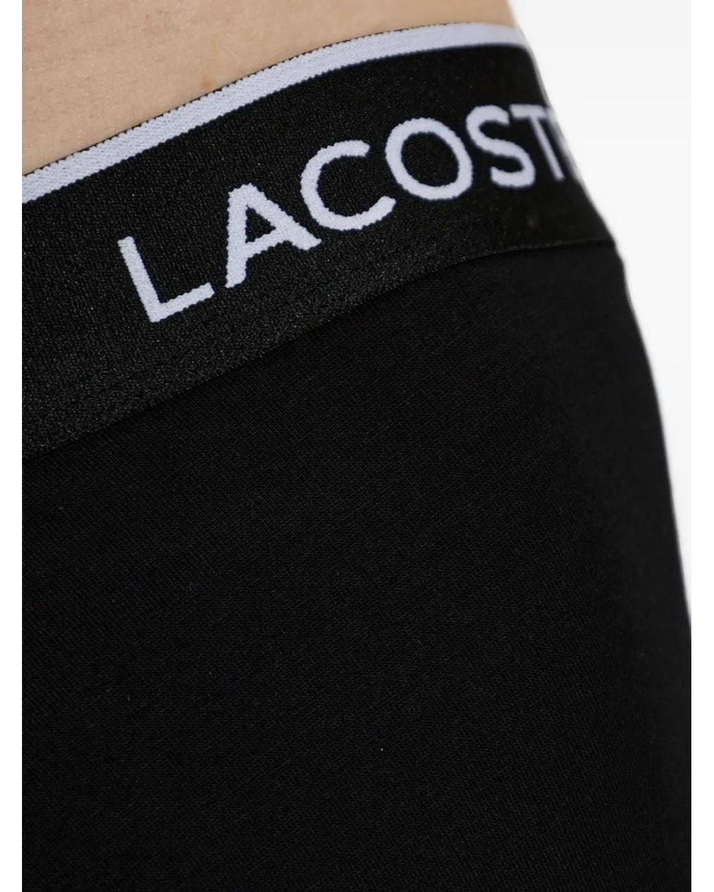 Lacoste White Logo-Waistband Boxers Pack (Pack Of Three) for men