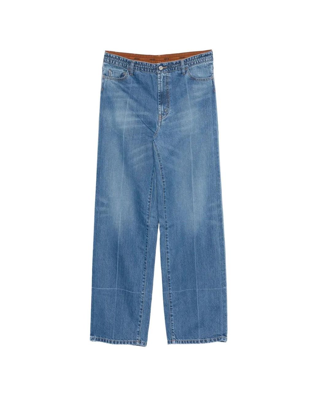 Setchu Blue Straight-Leg Jeans for men