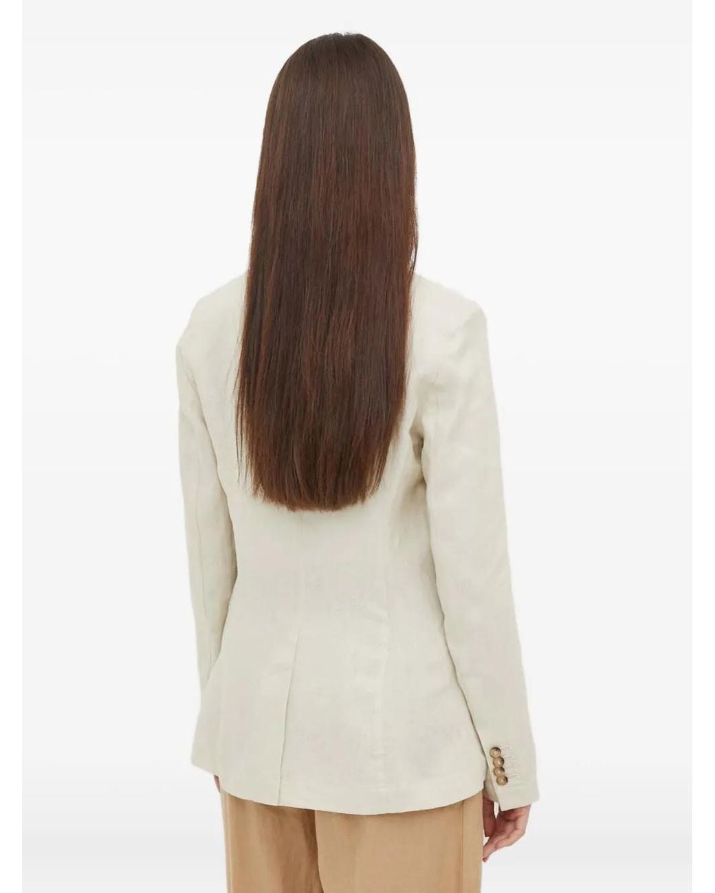 Benetton White Linen Blazer