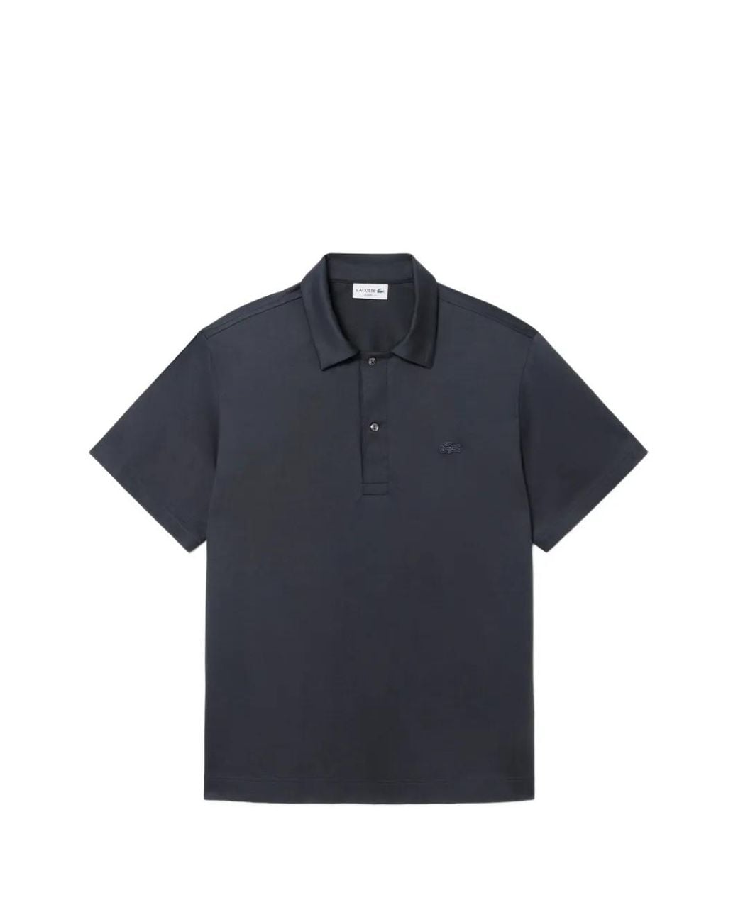 Lacoste Blue Paris Classic Fit Open Neck Embroidered Polo for men