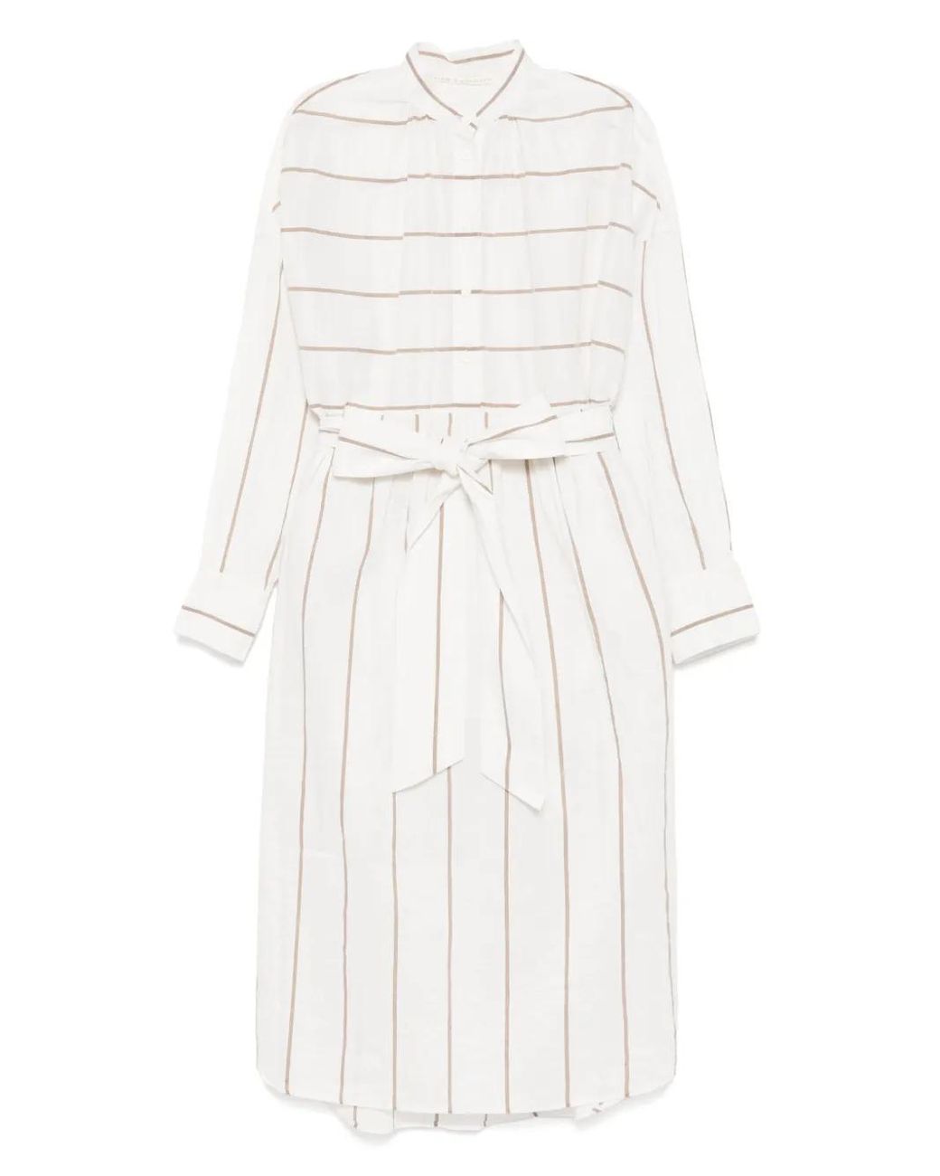 Forme D'expression White Gestreiftes Kleid