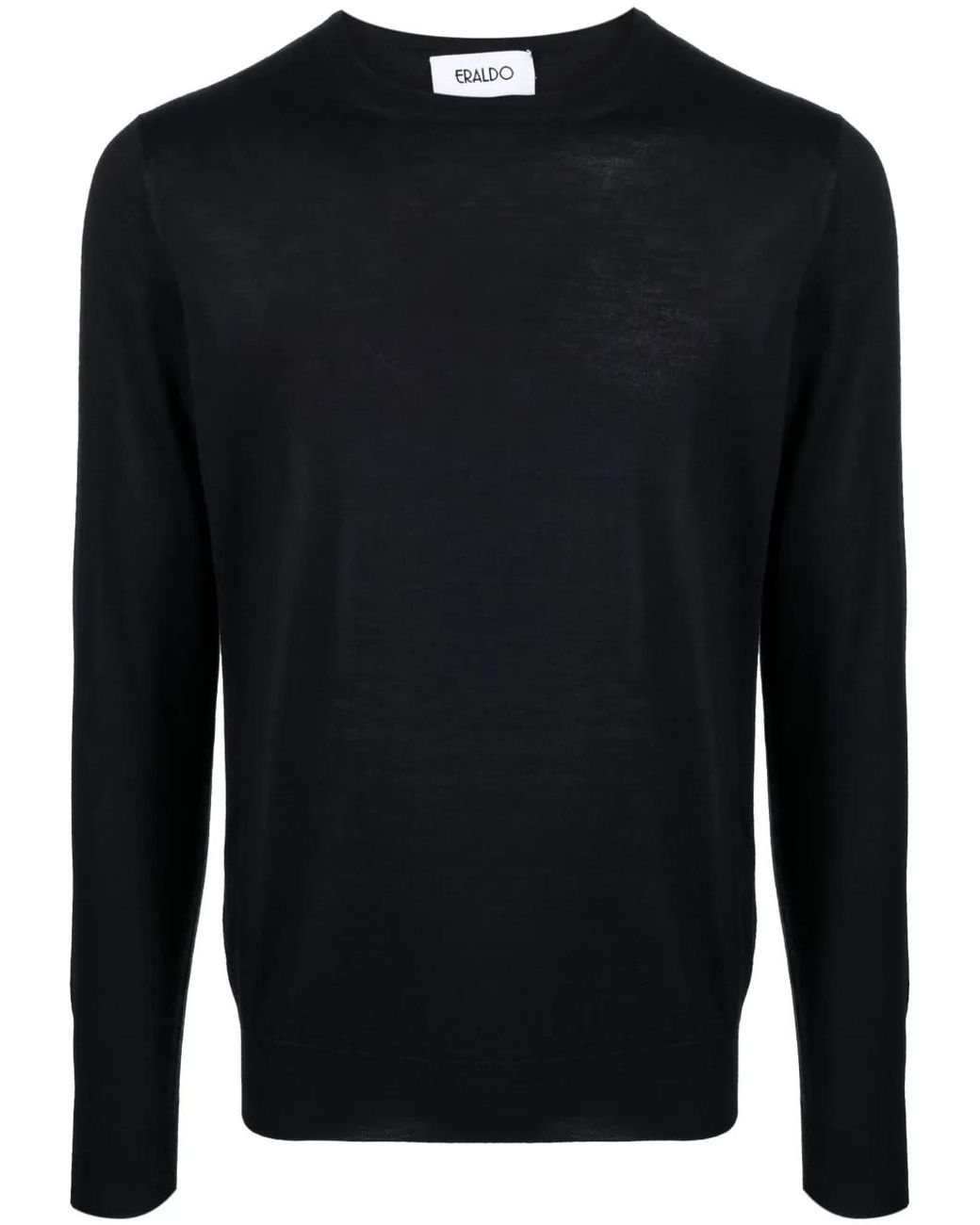 Eraldo Blue Crew-Neck Cashmere-Blend Jumper for men