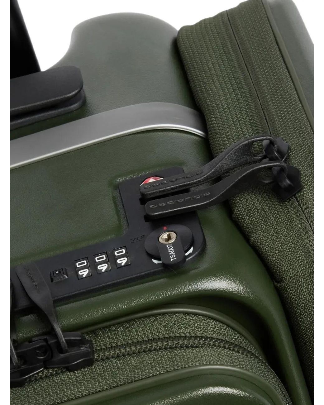 Piquadro Green Ridged Hardshell Suitcase