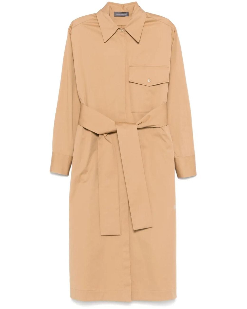 Lorena Antoniazzi Natural Belted Midi Dress