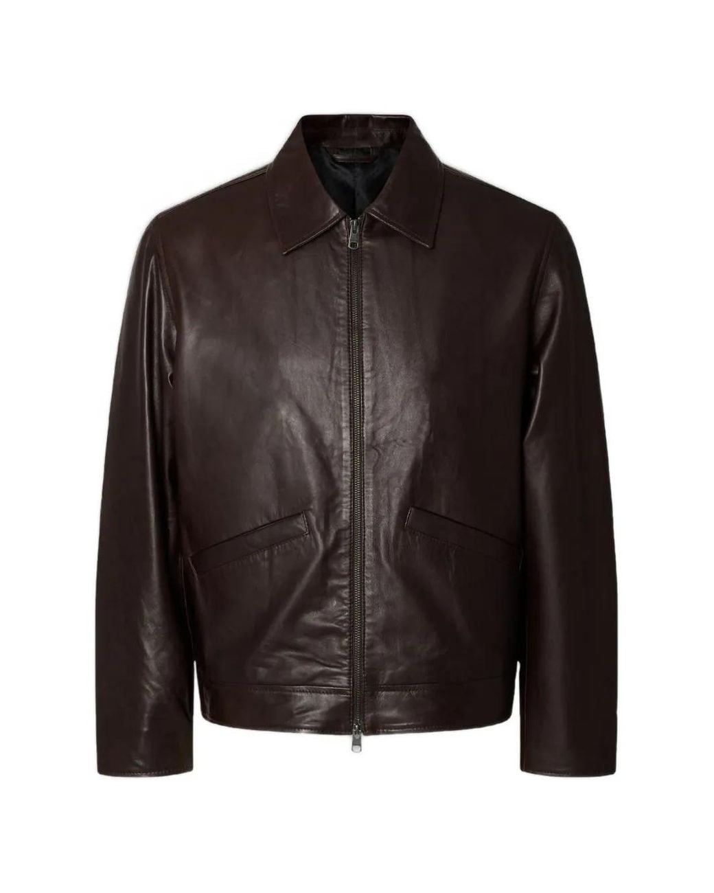 SELECTED Black Scott Leather Jacket for men