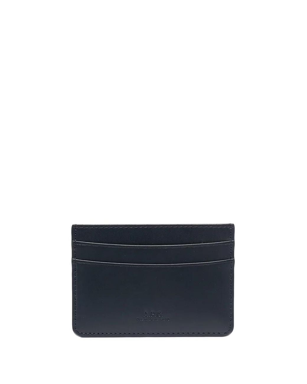 A.P.C. Blue André Embossed Logo Cardholder