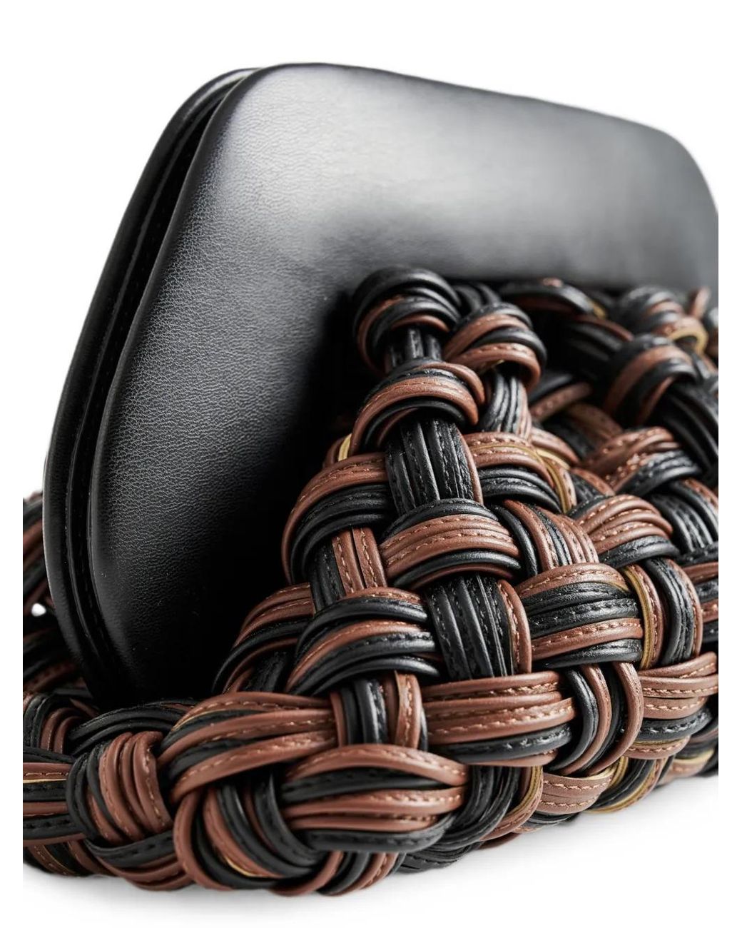 THEMOIRÈ Black Pochette Bio À Design Tressé