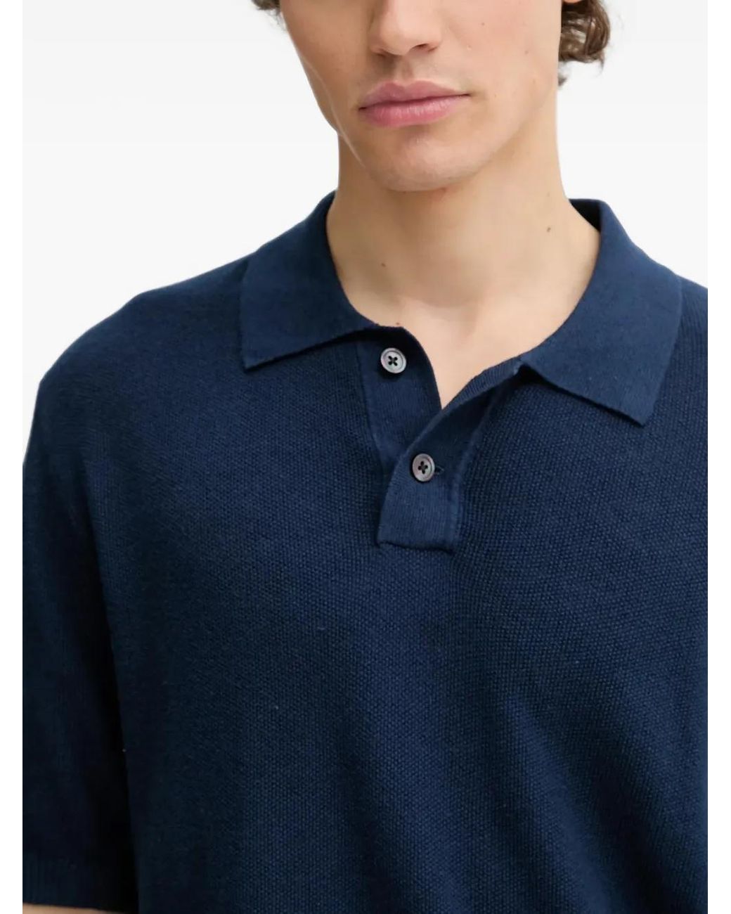 Levi's Blue Buttoned Polo Shirt for men