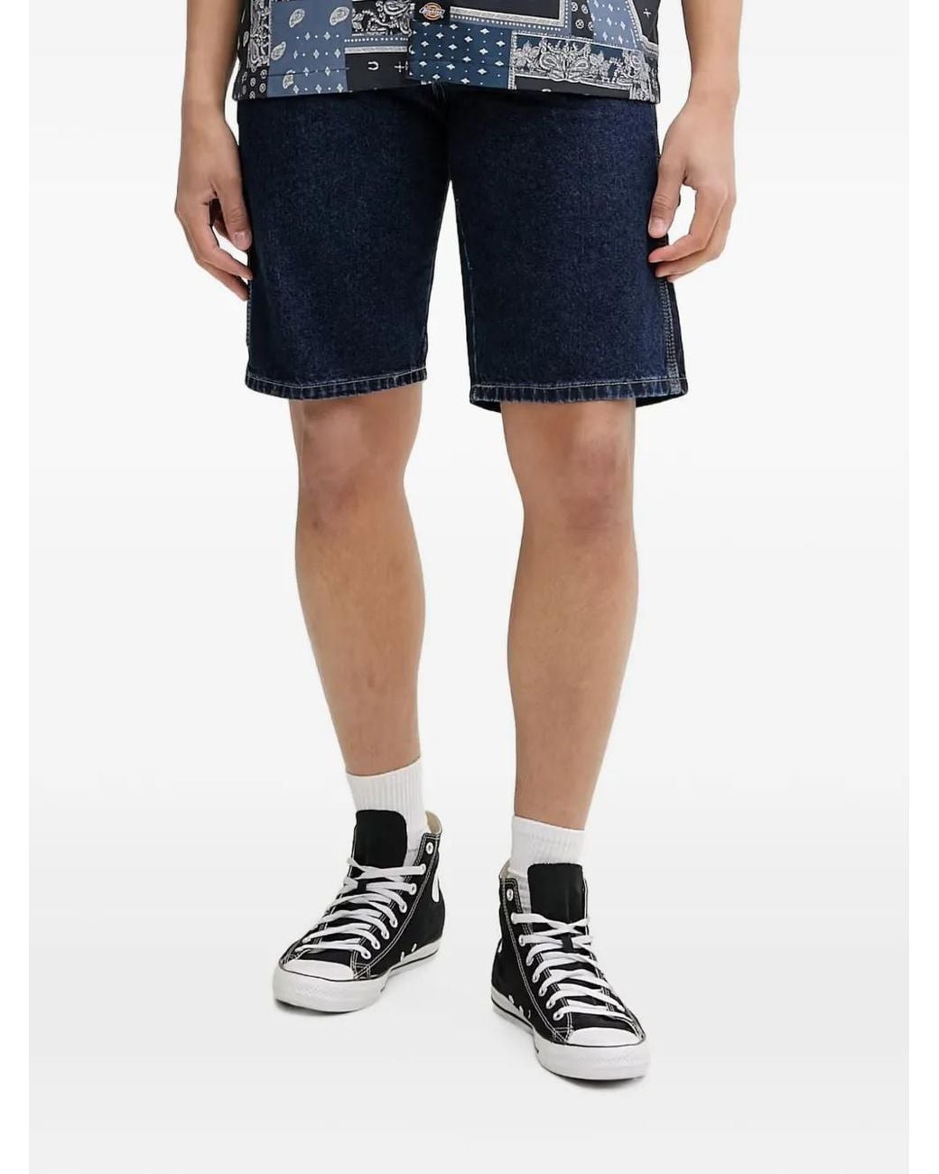 Dickies Blue Relaxed-Fit Denim Shorts for men