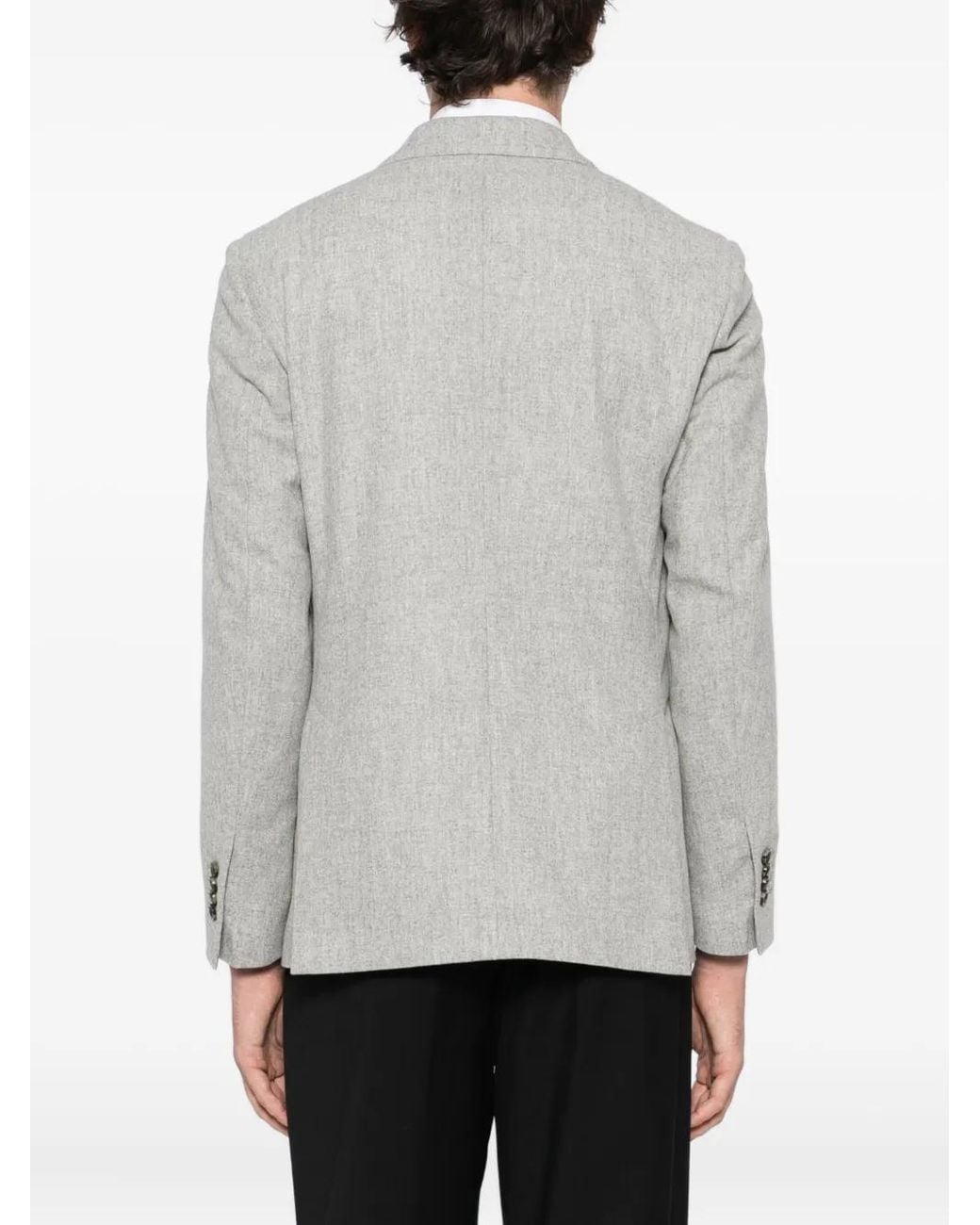 Lardini Gray Double-Breasted Blazer for men