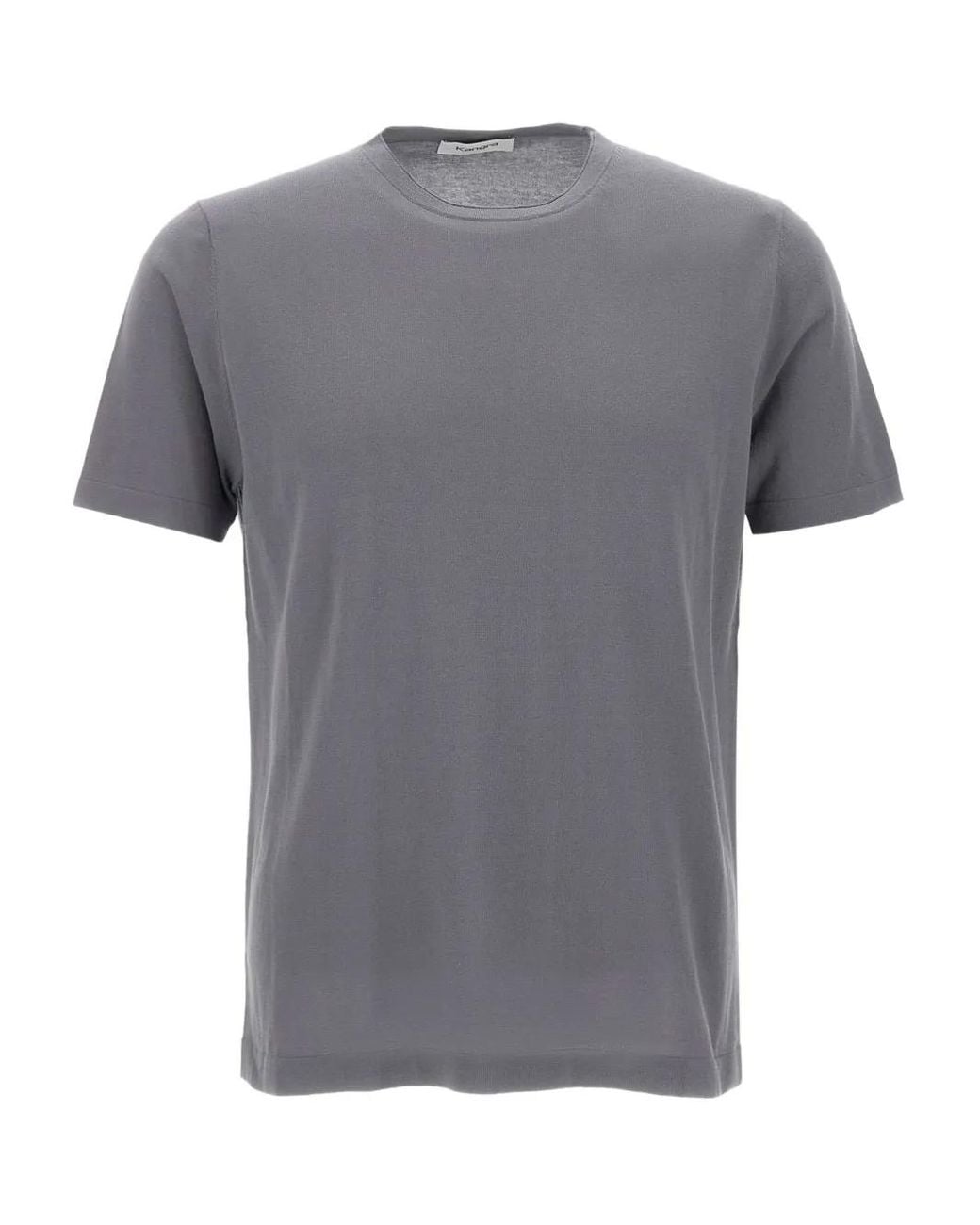 Kangra Gray Cotton T-Shirt for men