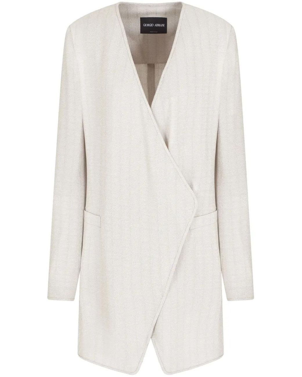 Giorgio Armani White Striped Blazer