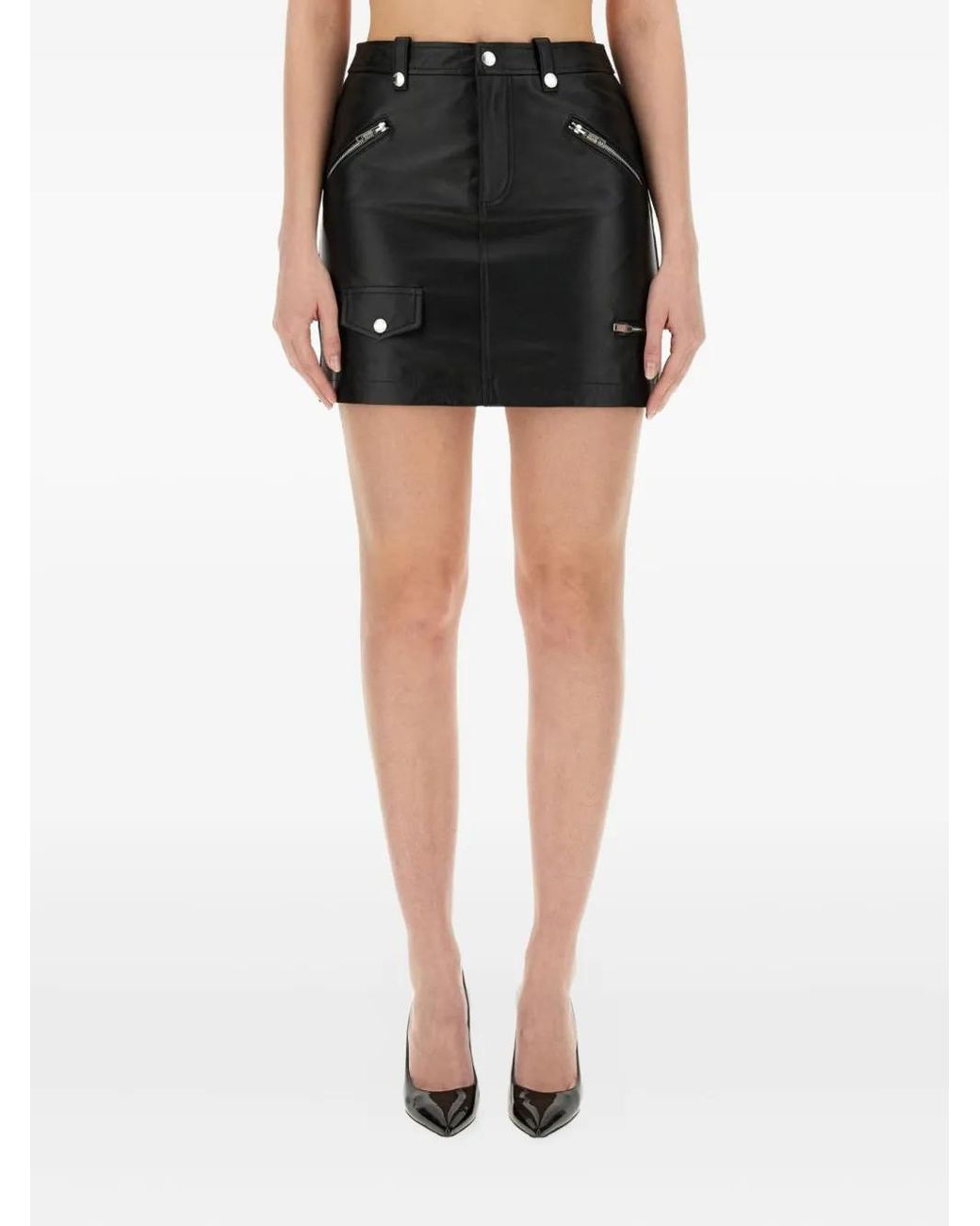 Moschino Black Zip Pocket Skirt