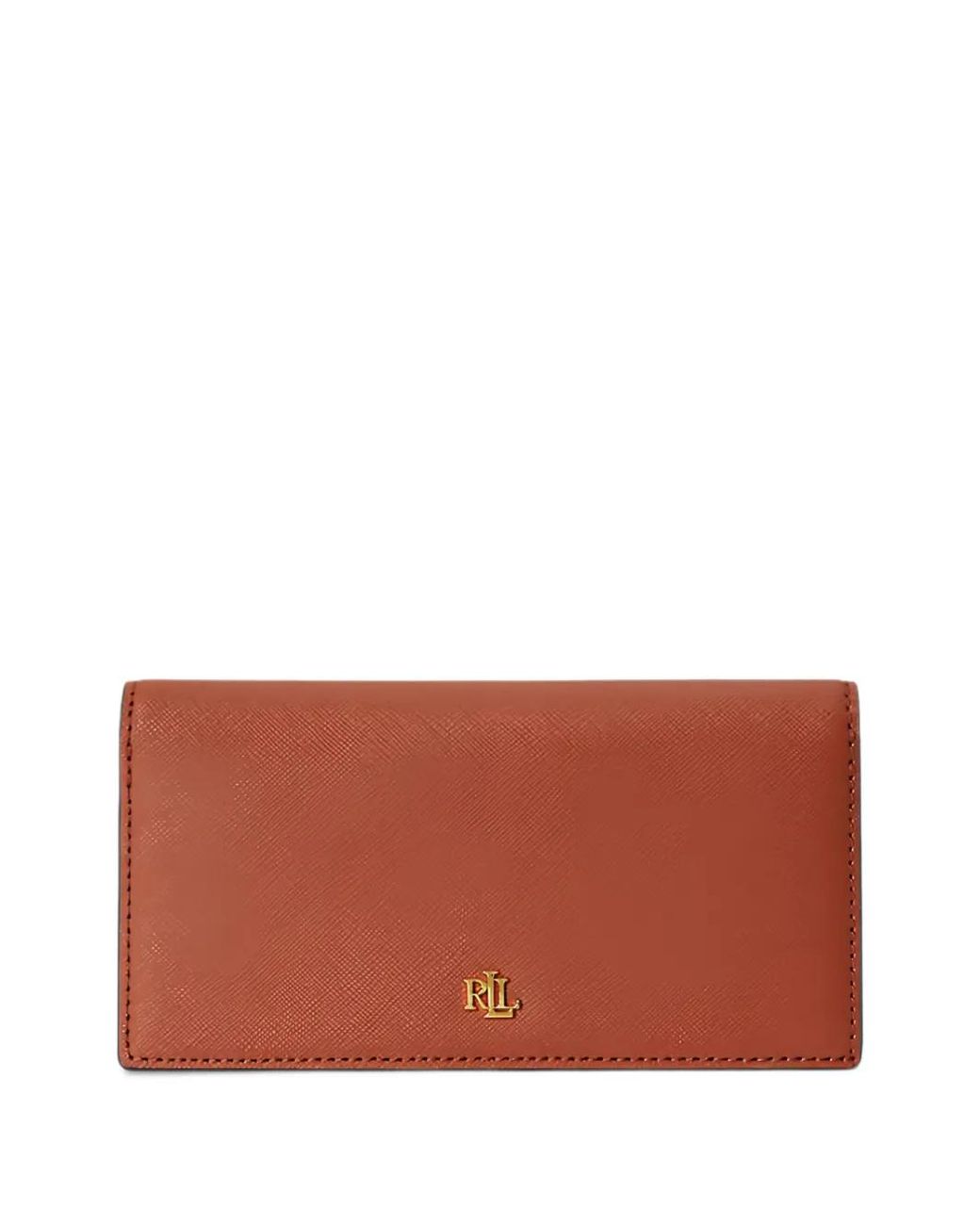 Ralph Lauren Brown Logo-Plaque Wallet