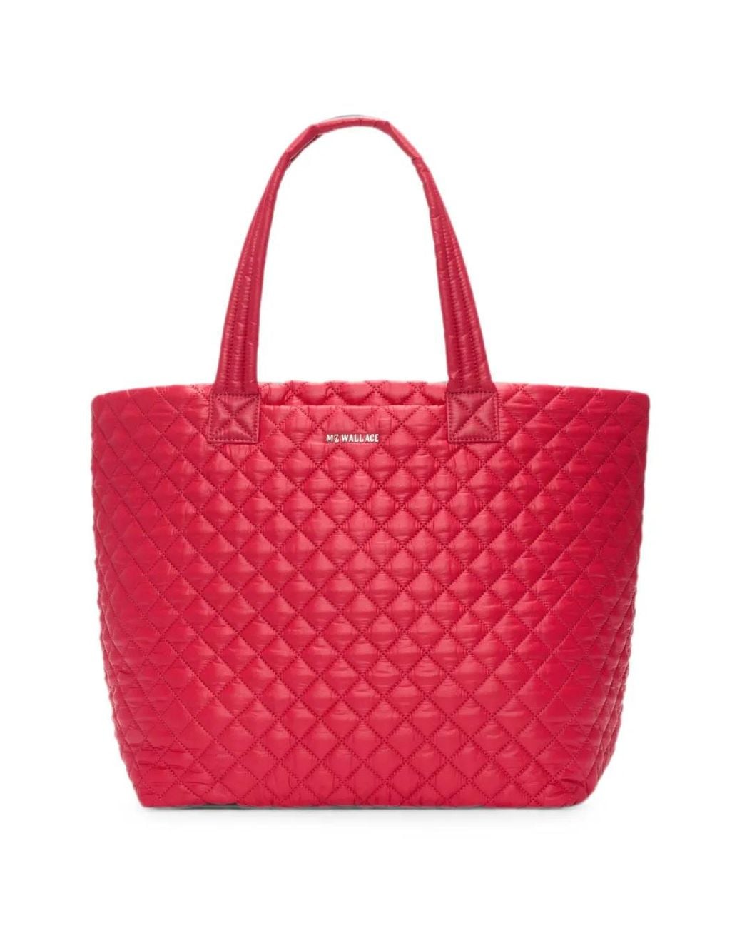 MZ Wallace Red Large Metro Deluxe Quilted Tote Bag