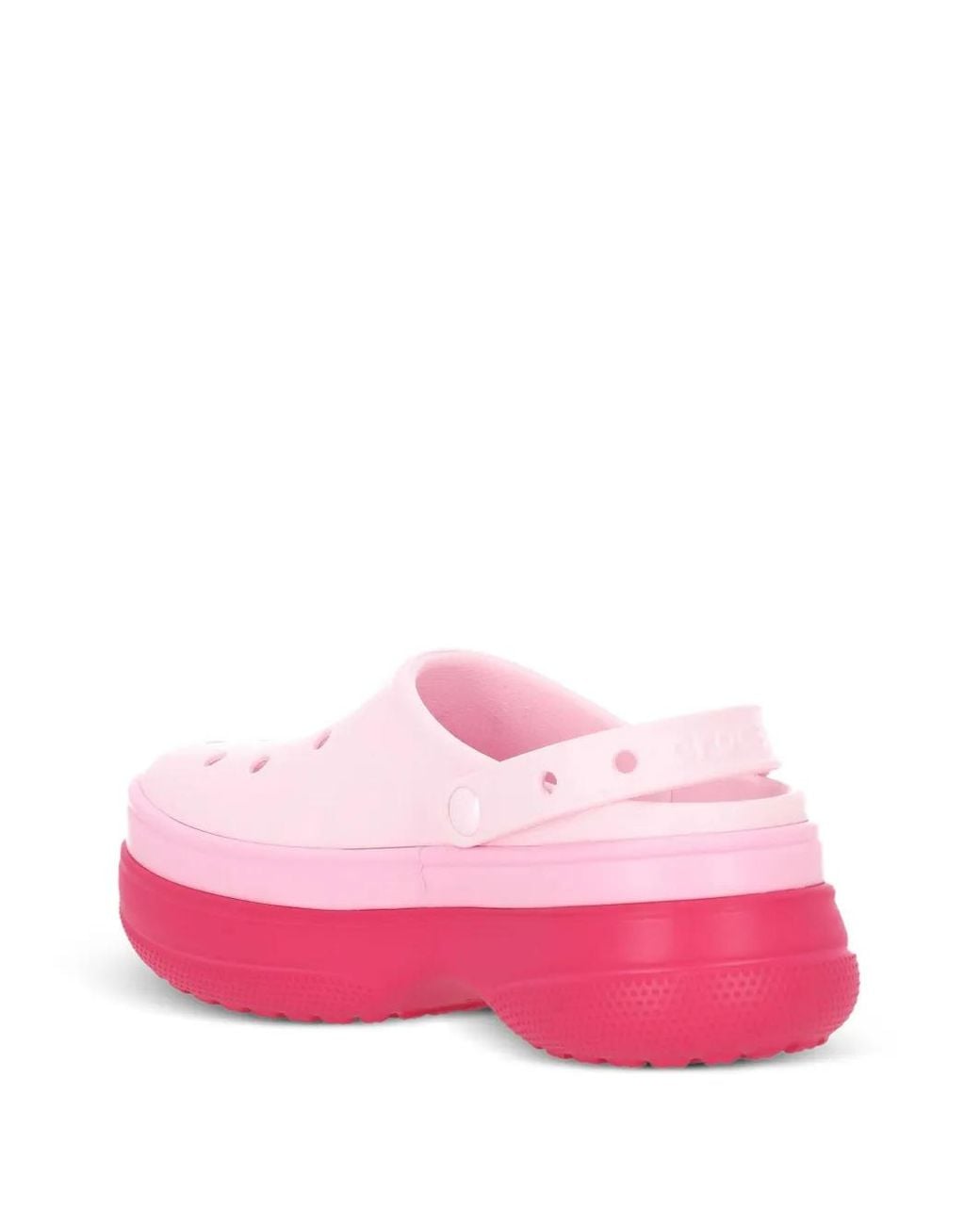 CROCSTM Pink Dragon Platform Sabot-Design Slip-On