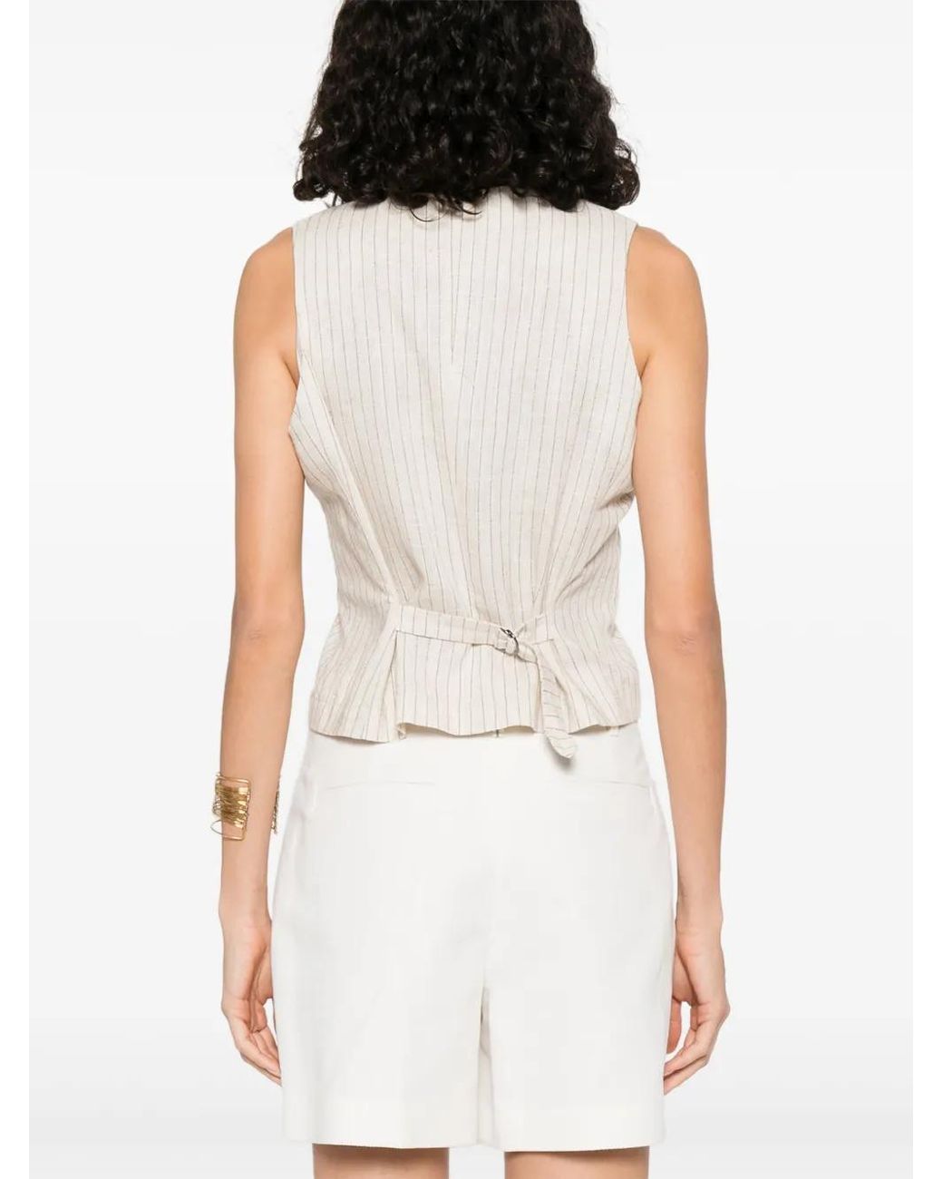 MOUTAKI White Gestreiftes Trägershirt