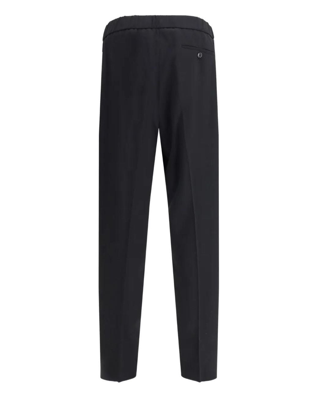 Giorgio Armani Blue Elastic-Waist Trousers for men