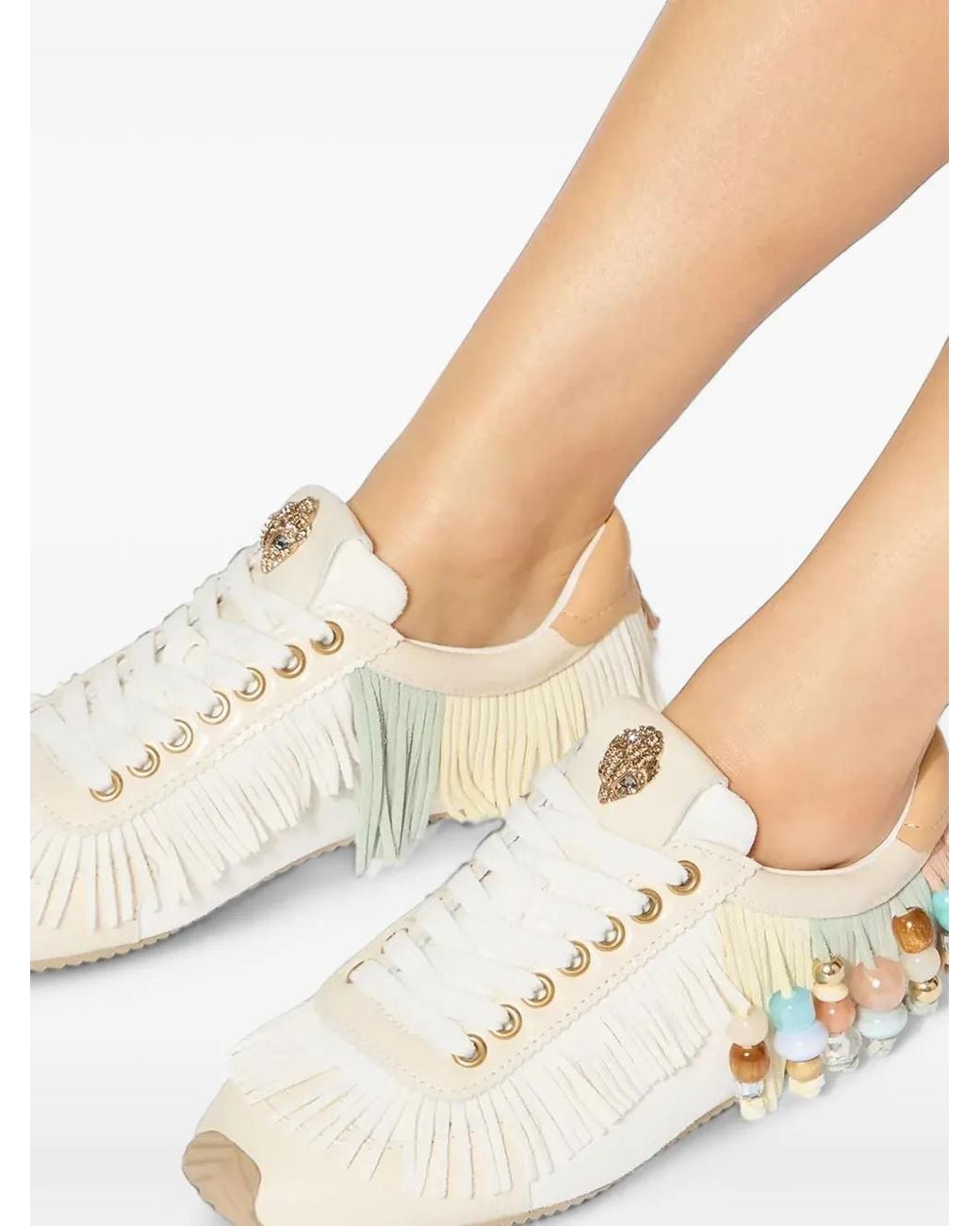 Kurt Geiger White Sneakers Mit Fransen