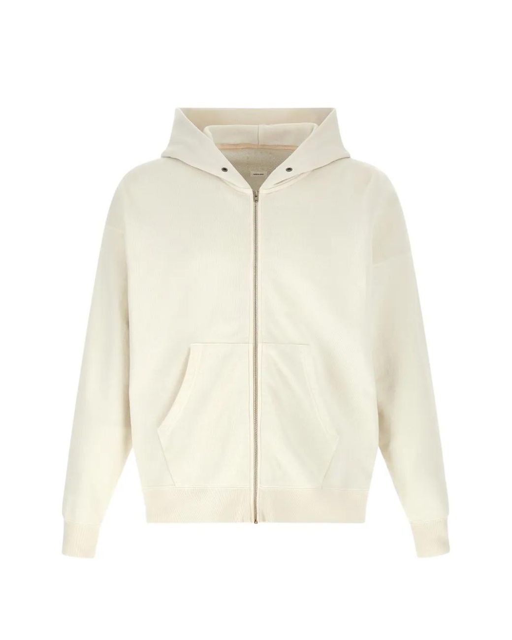 Visvim White Jumbo Zip-Up Hoodie for men
