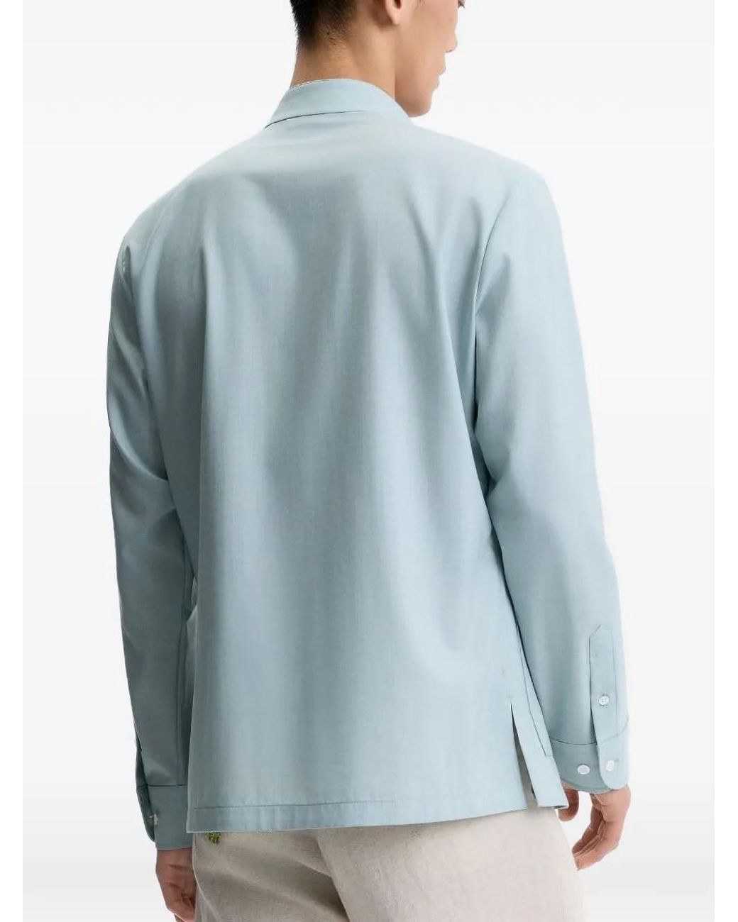 Shanghai Tang Green Long Sleeve Shirt for men