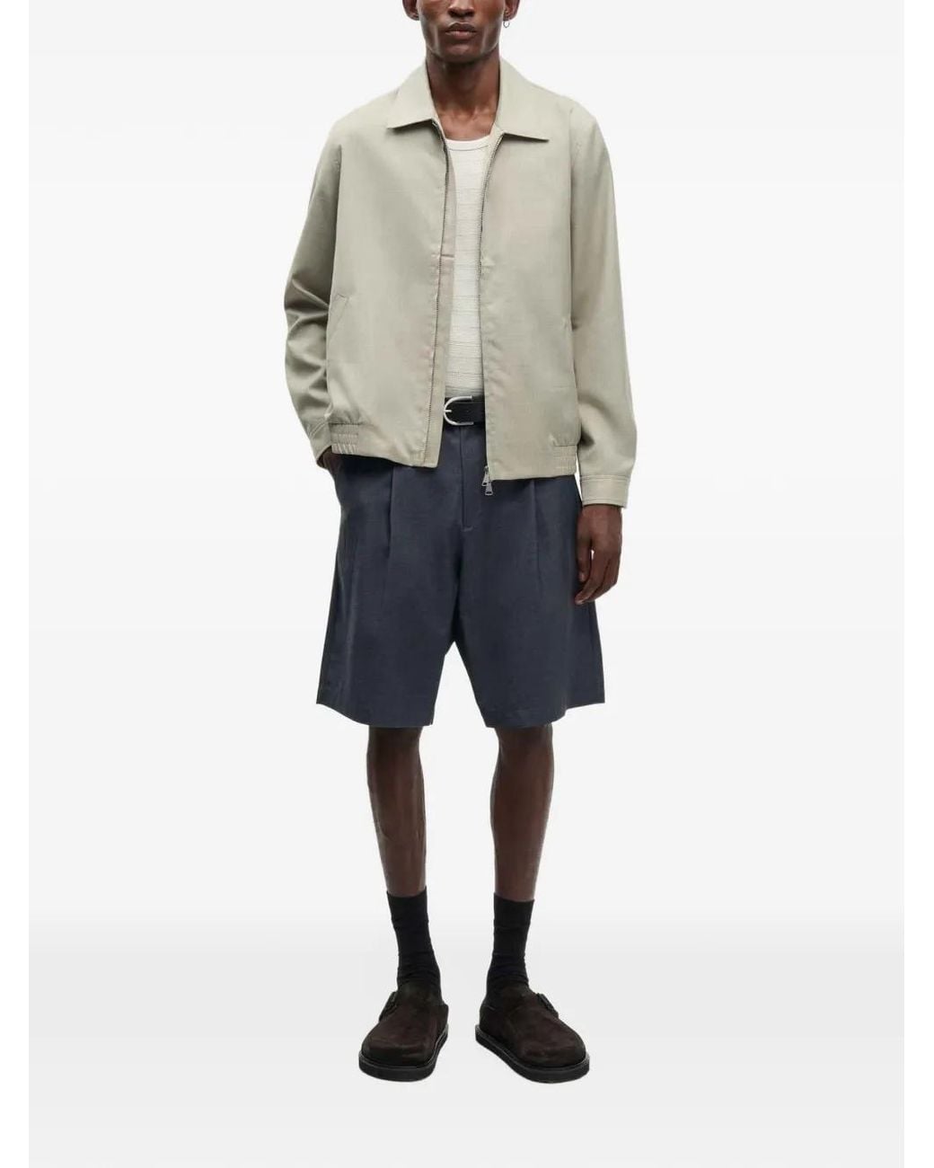 Samsøe & Samsøe Gray Sabeck Zip-Up Jacket for men