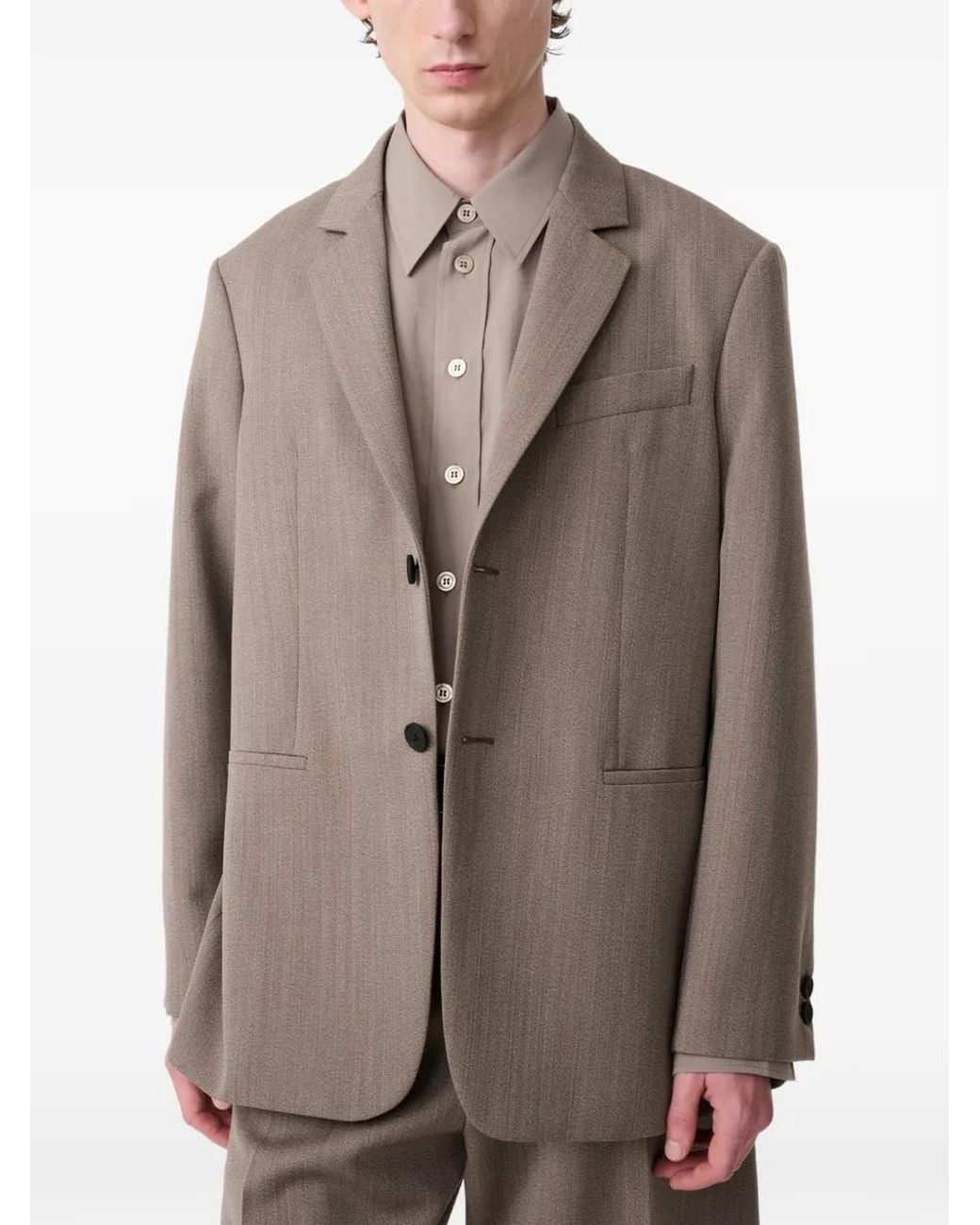 Studio Nicholson Brown Roversi Wool Blazer for men