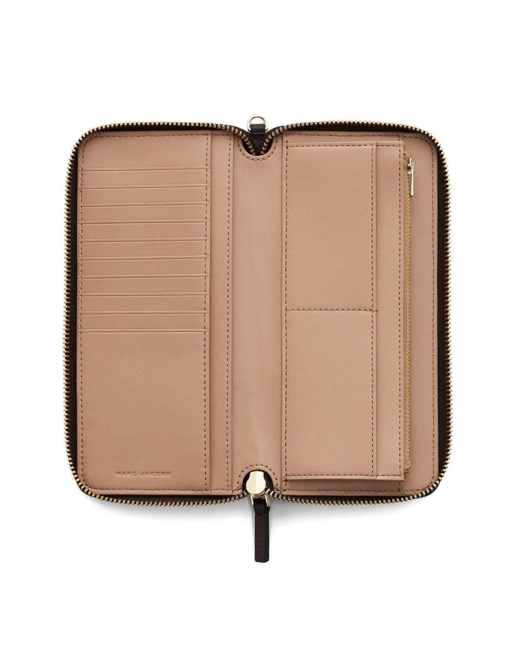 Marc Jacobs Brown Continental Leather Zip Wallet
