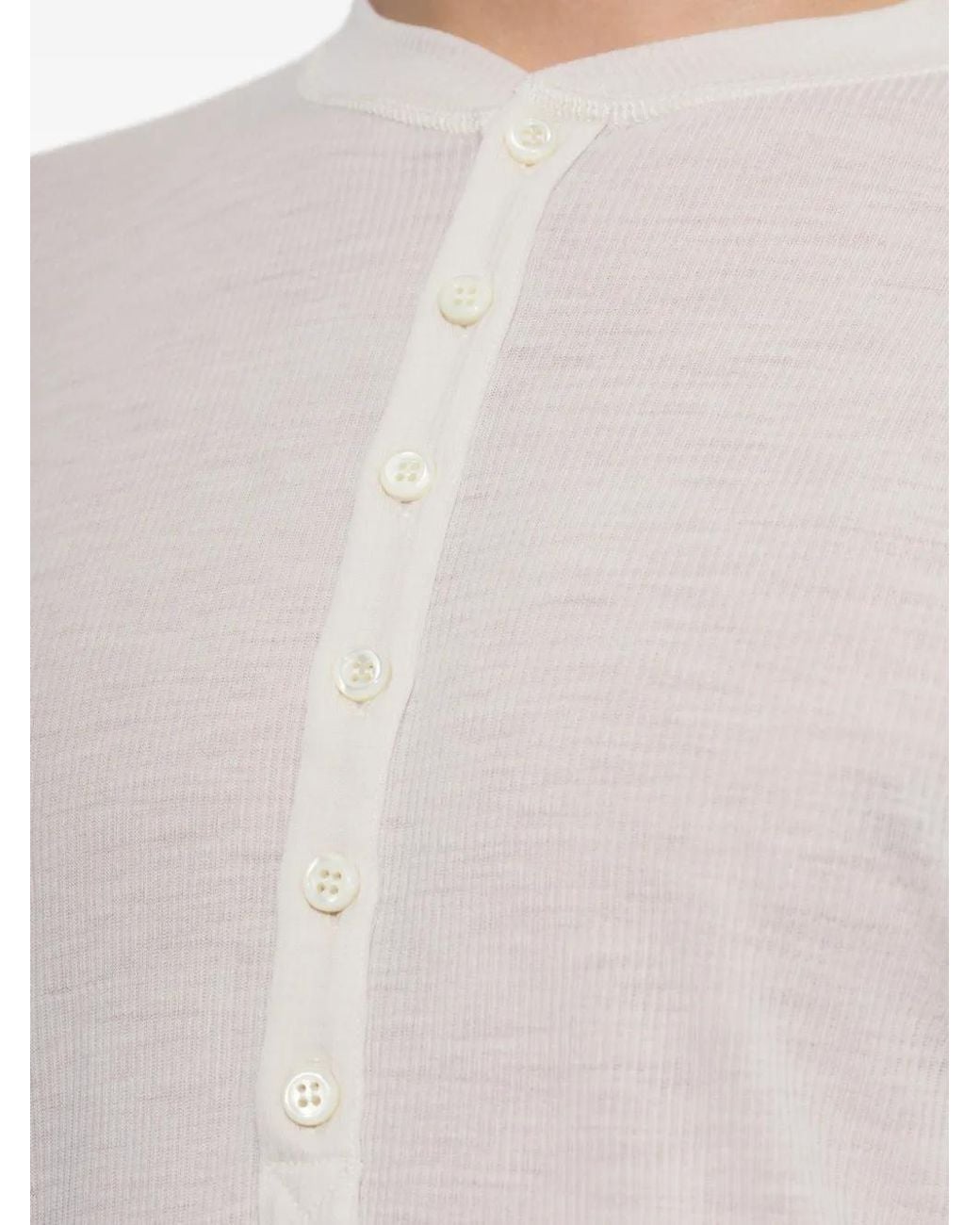 DSquared² White Ribbed-Knit T-Shirt for men