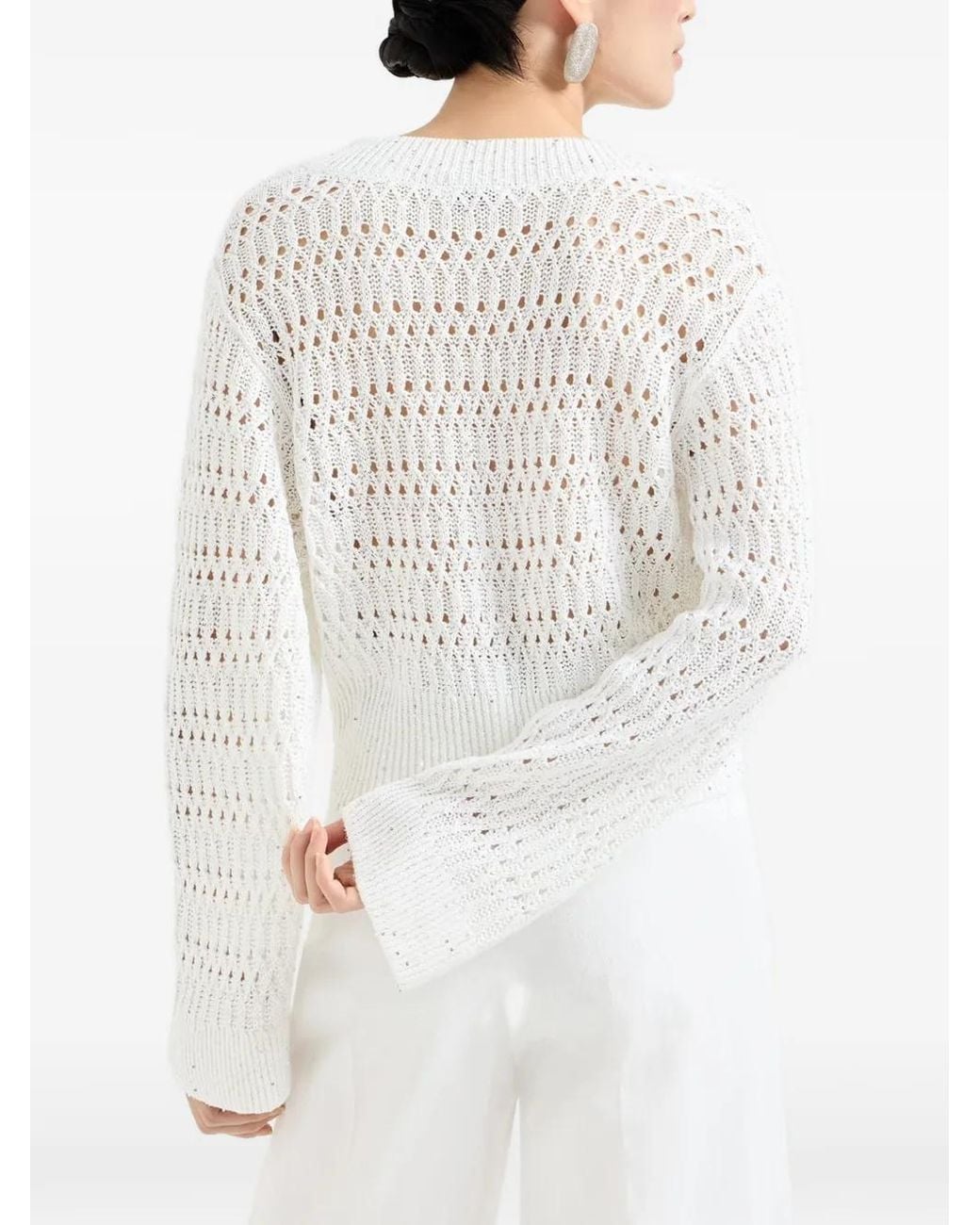 Pull À Col V Brunello Cucinelli en coloris White