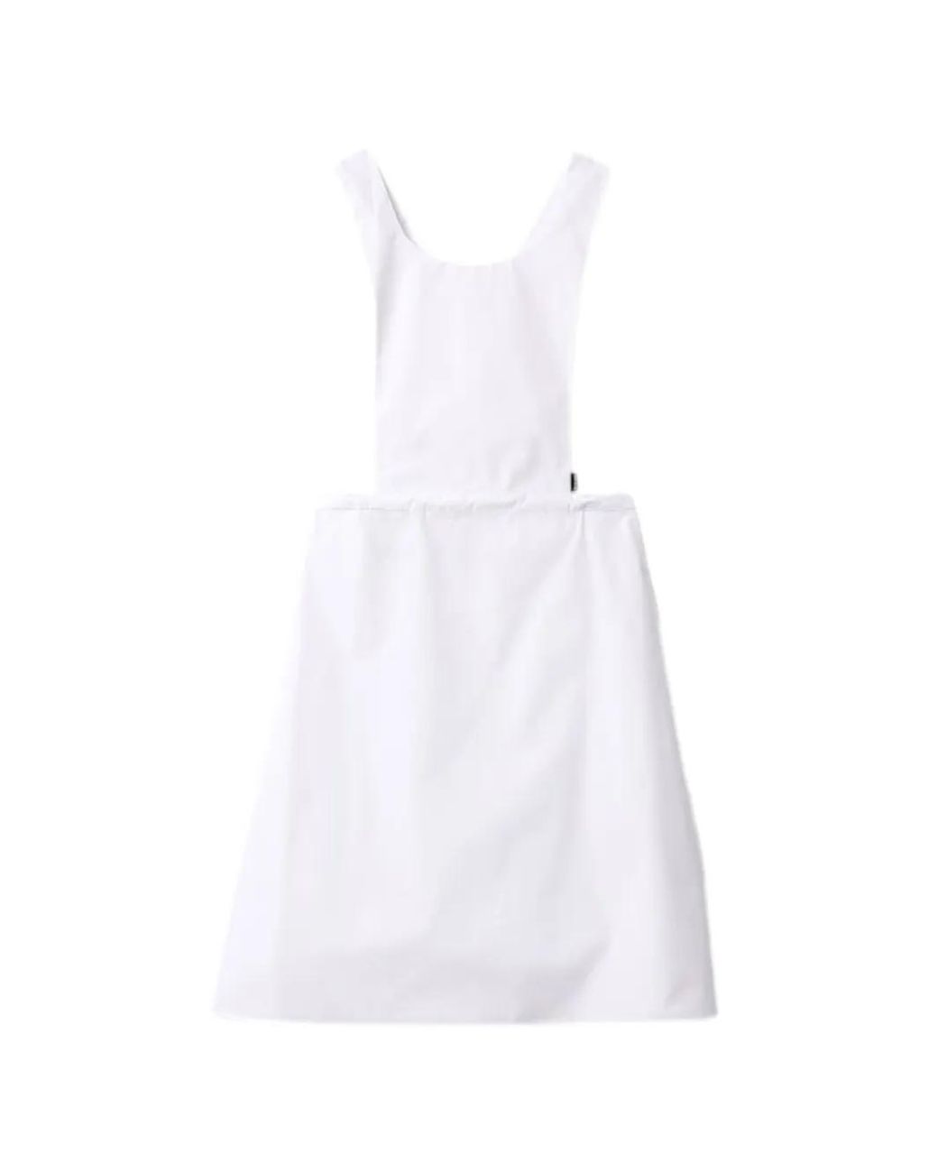 Miu Miu White Poplin Apron Dress