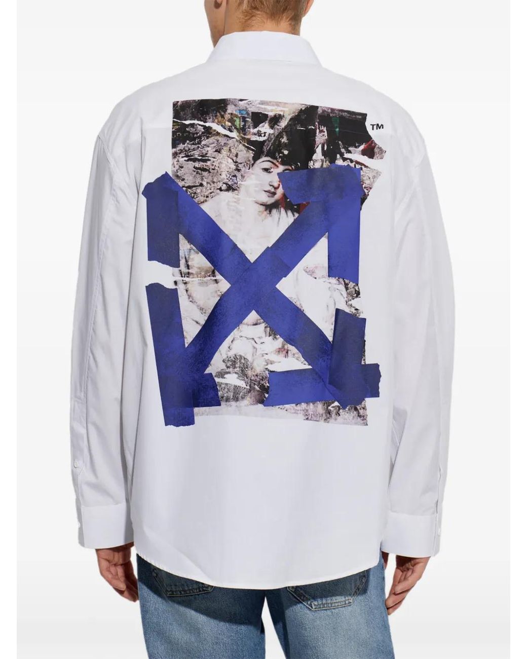 Off-White c/o Virgil Abloh White Arrows-Print Cotton Shirt for men