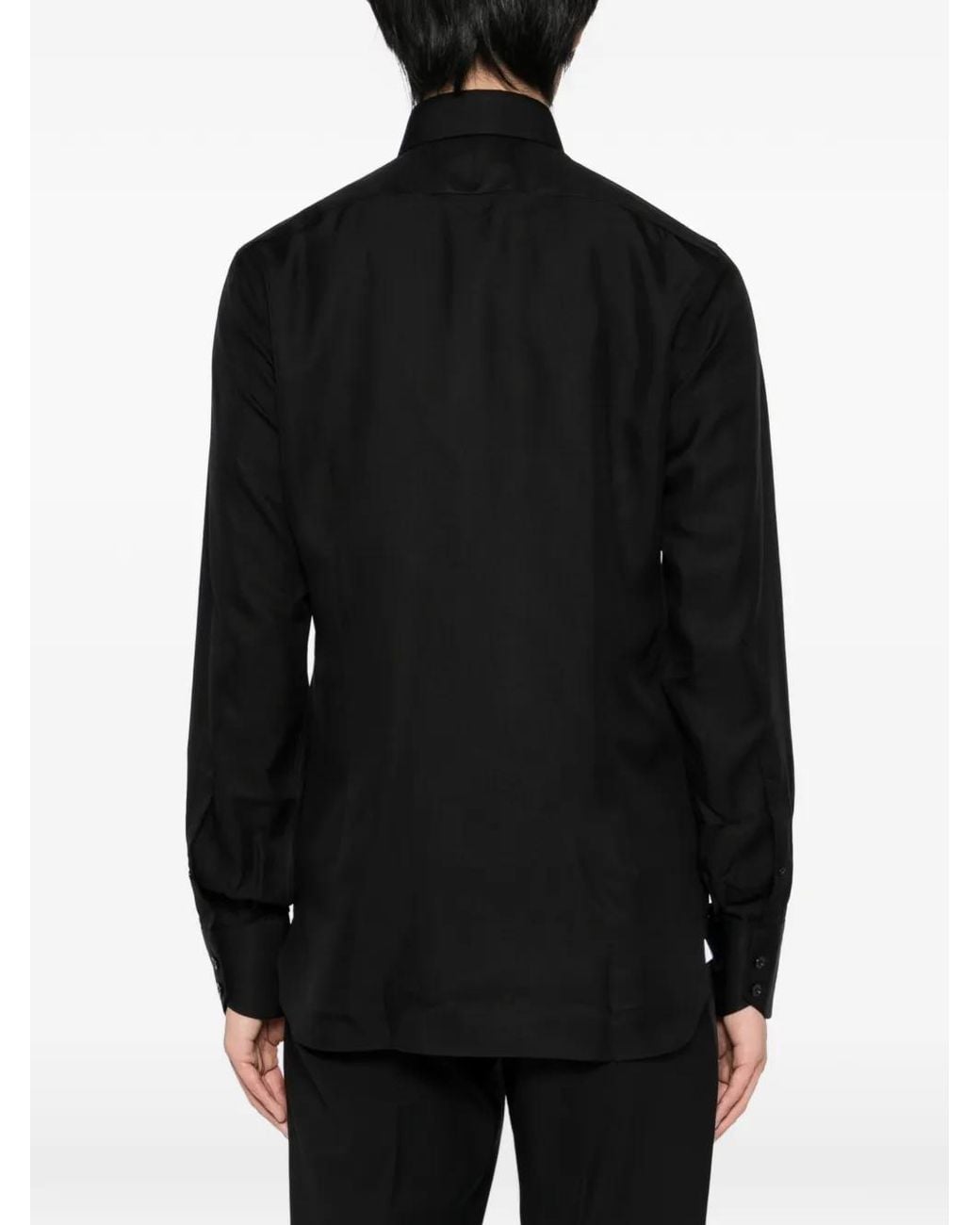 Tom Ford Black Washed Twill Shirt for men